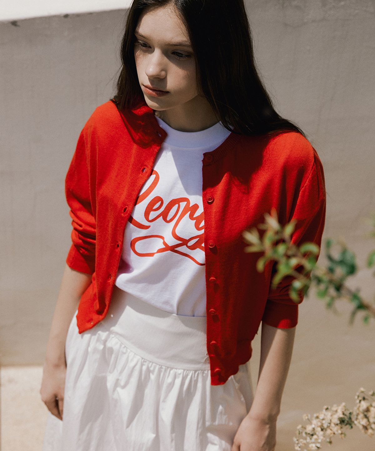 리올그(REORG) ESSENTIAL CARDIGAN RED