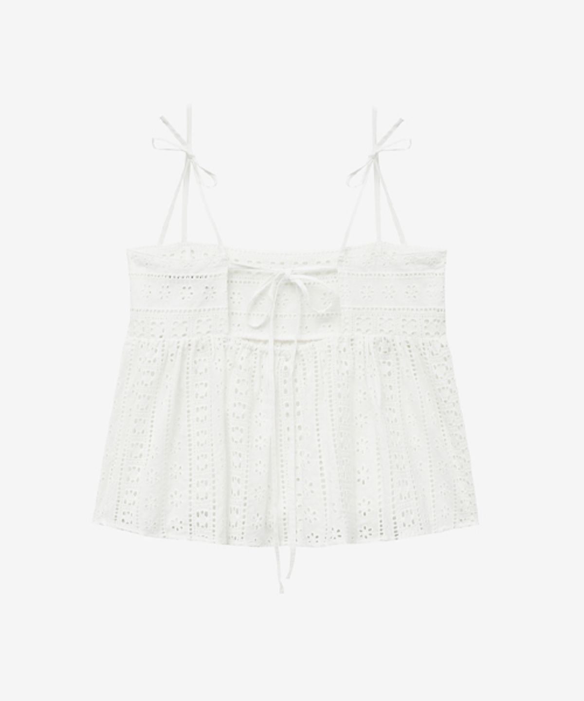 레이디 볼륨(LADY VOLUME) FLORAL LACE BLOUSE_WHITE