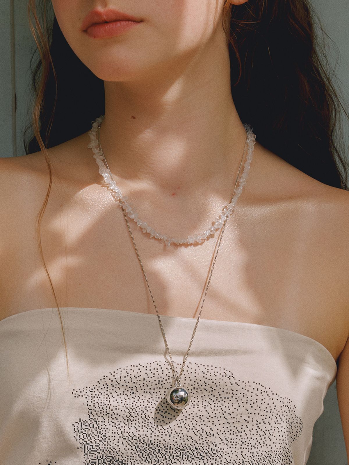 빈티지헐리우드(VINTAGE HOLLYWOOD) Bumpy Beads Necklace_VH2435NE002M