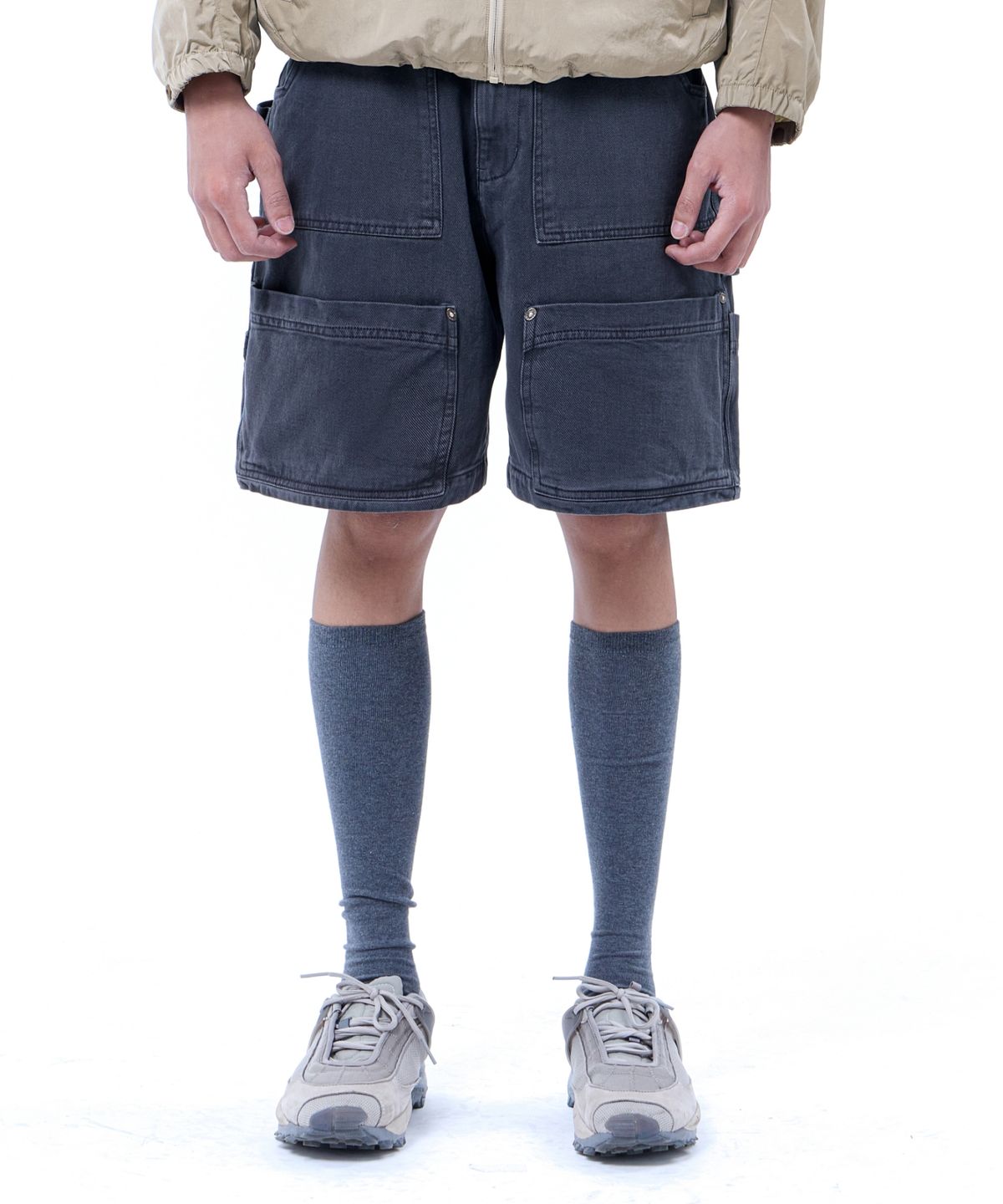 록히드마틴(LOCKHEED MARTIN) GARMENT DYED CARPENTER SHORTS (CHARCOAL)