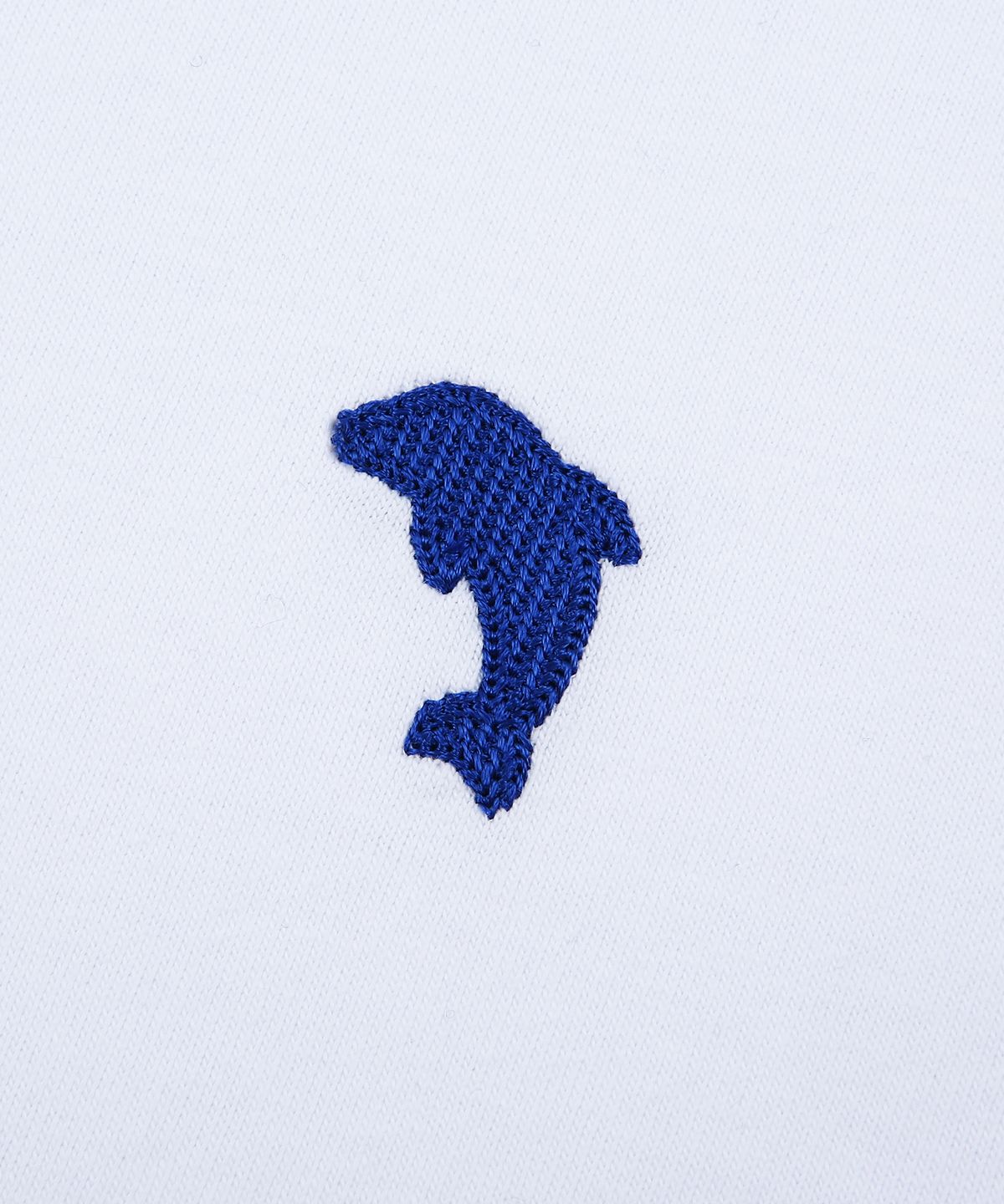 돌핀웨이브어패럴(DOLPHIN WAVE APPAREL) [세트] 돌핀 미니 체인자수 16수 반팔티셔츠 화이트 & 아치로고 원턱 반바지 멜란지그레이