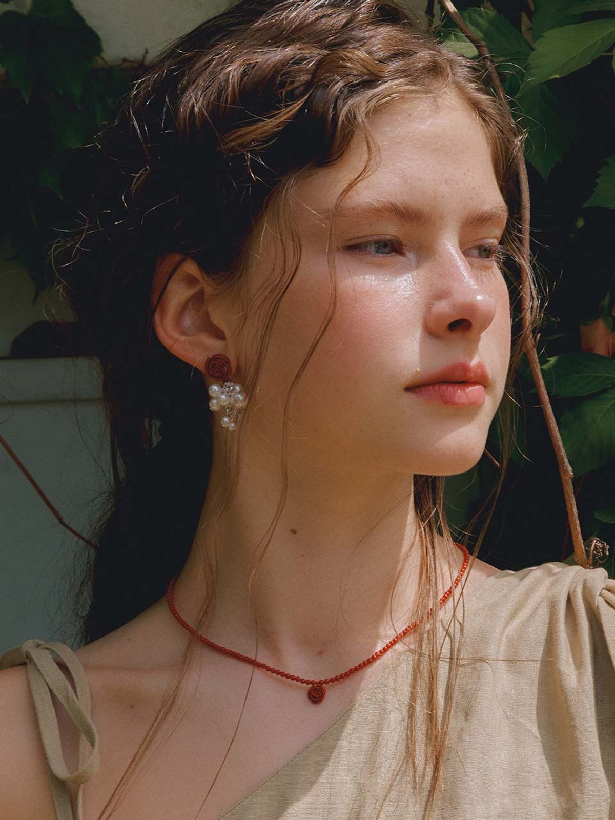 빈티지헐리우드(VINTAGE HOLLYWOOD) Rose Blossom Pearl Earrings_VH2435EA005M