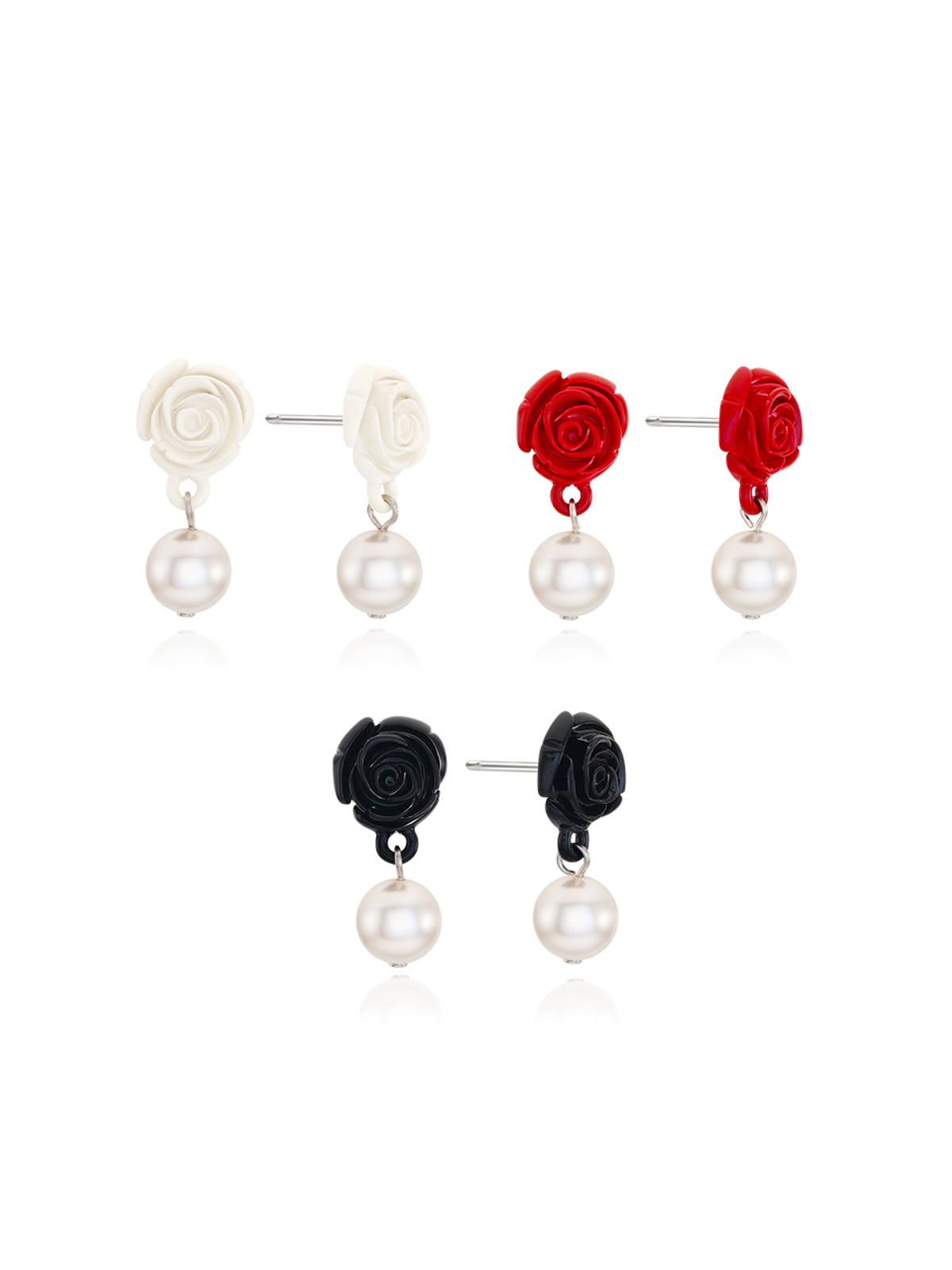빈티지헐리우드(VINTAGE HOLLYWOOD) Rose Pearl Earrings_VH2435EA004M