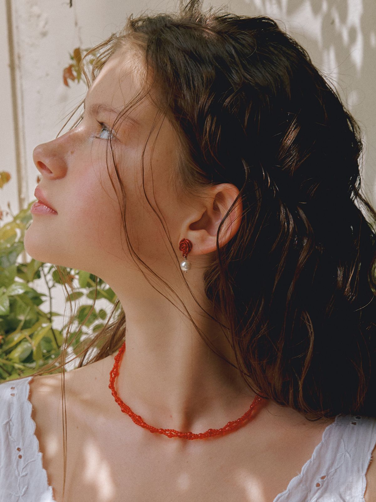 빈티지헐리우드(VINTAGE HOLLYWOOD) Rose Pearl Earrings_VH2435EA004M