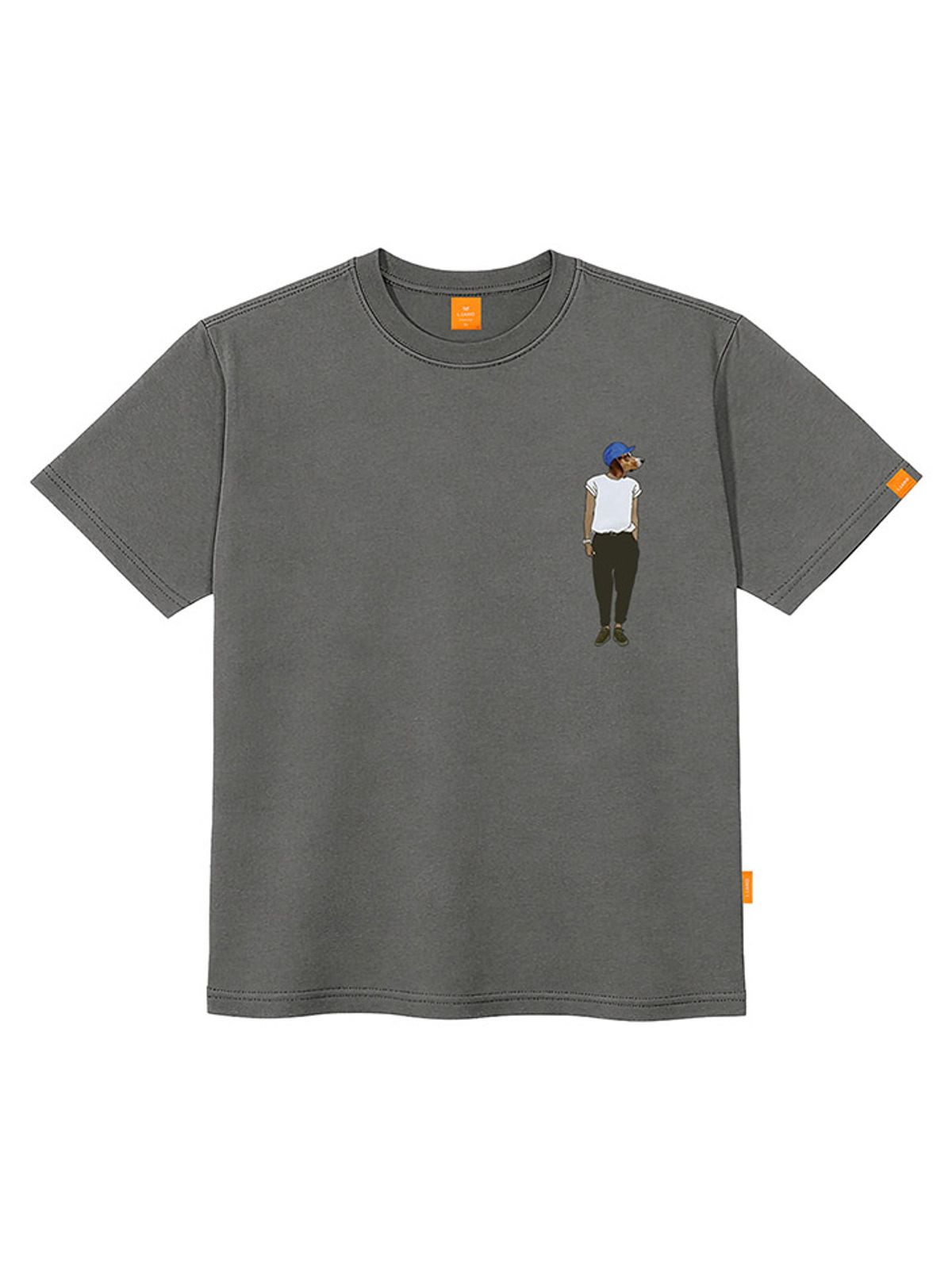 엘라모(LLAMO) 도그맨 반팔티셔츠 남녀공용 빅사이즈 S~4XL