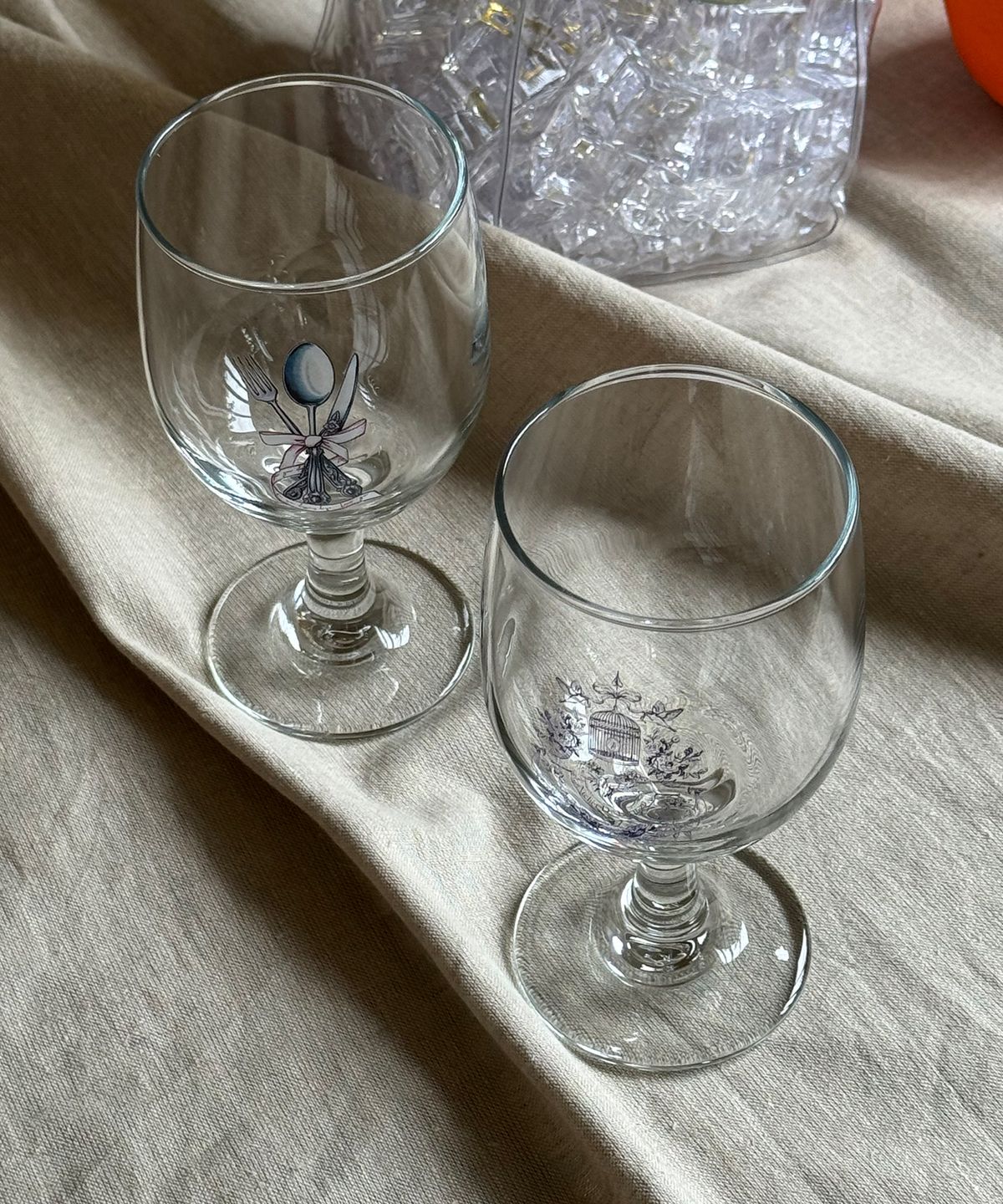 루시르주(LUCIR ZU) Lucirzu illustration glass (clear)