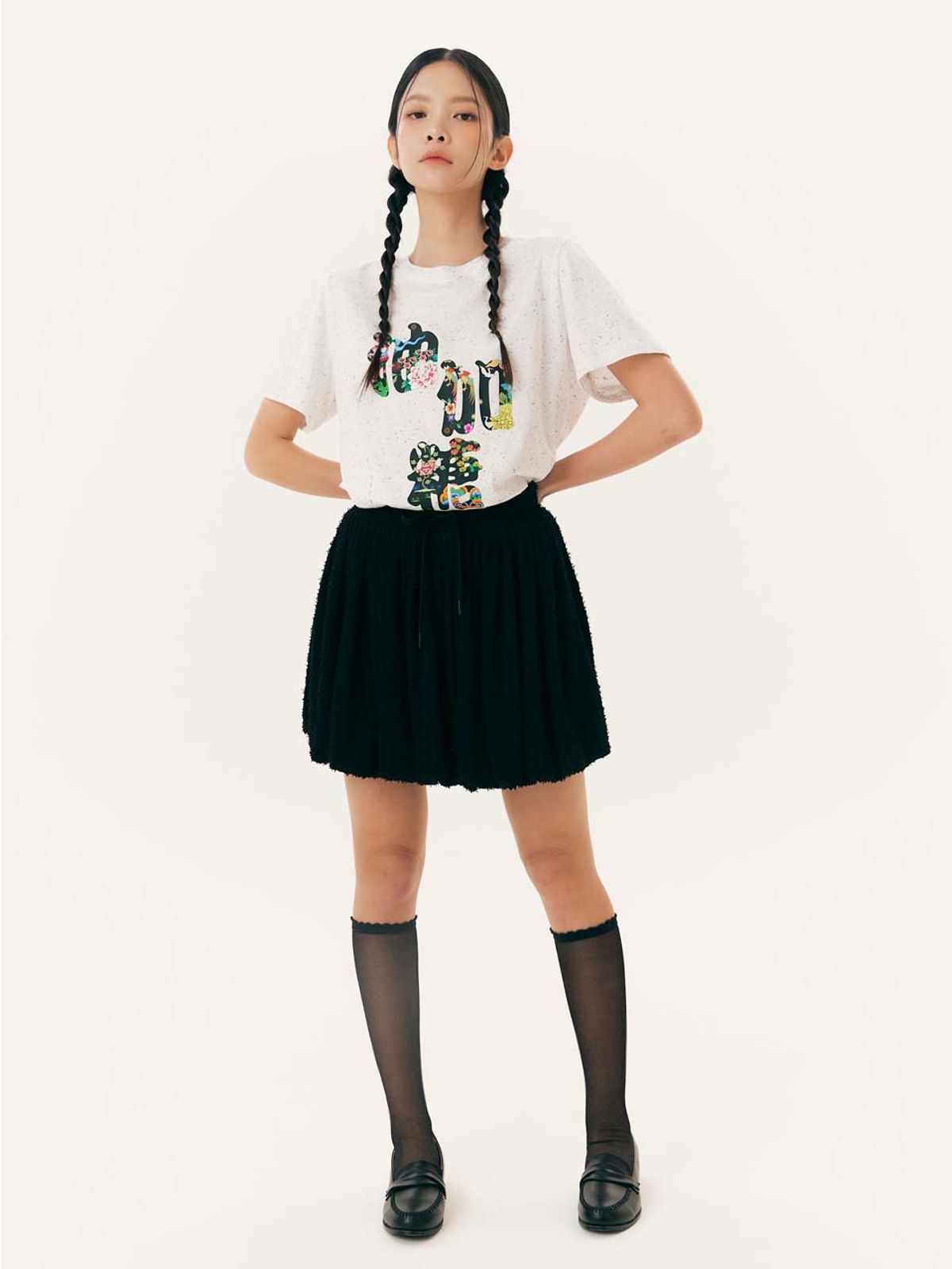 유가당(YUGADANG) Balloon mini skirt_black