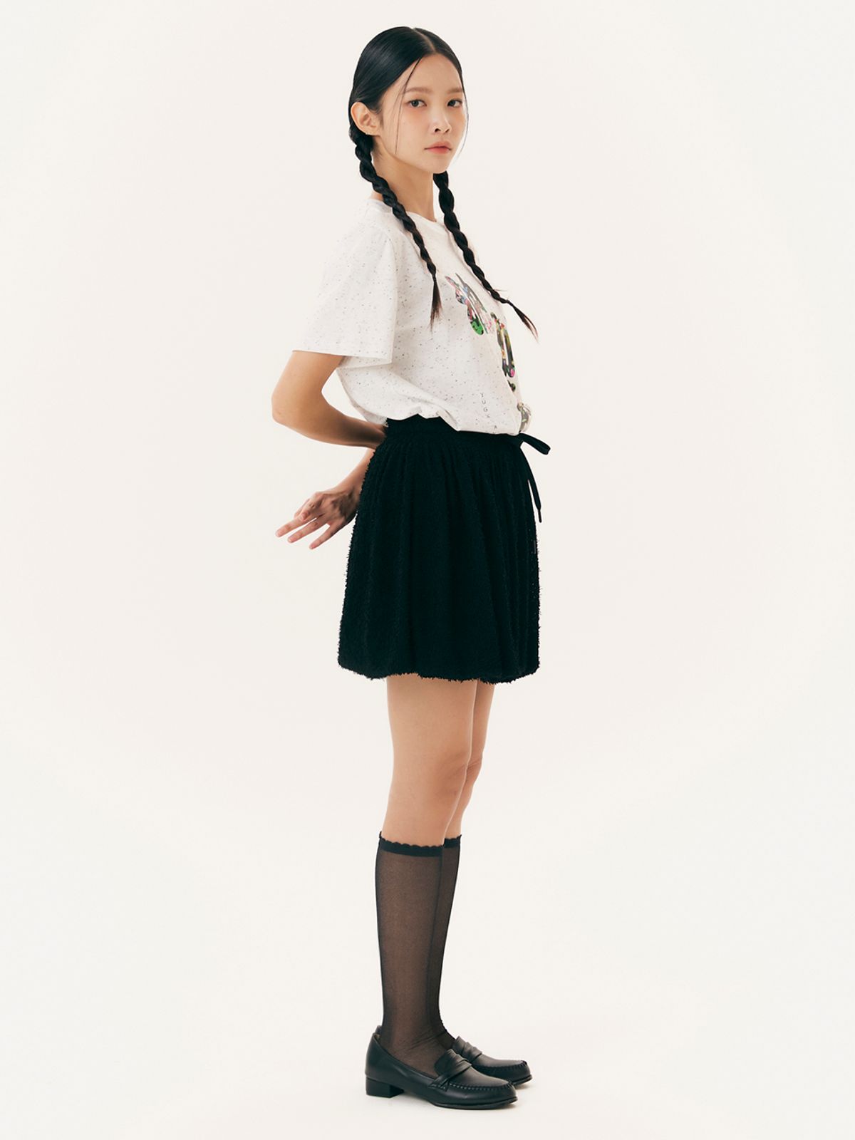 유가당(YUGADANG) Balloon mini skirt_black
