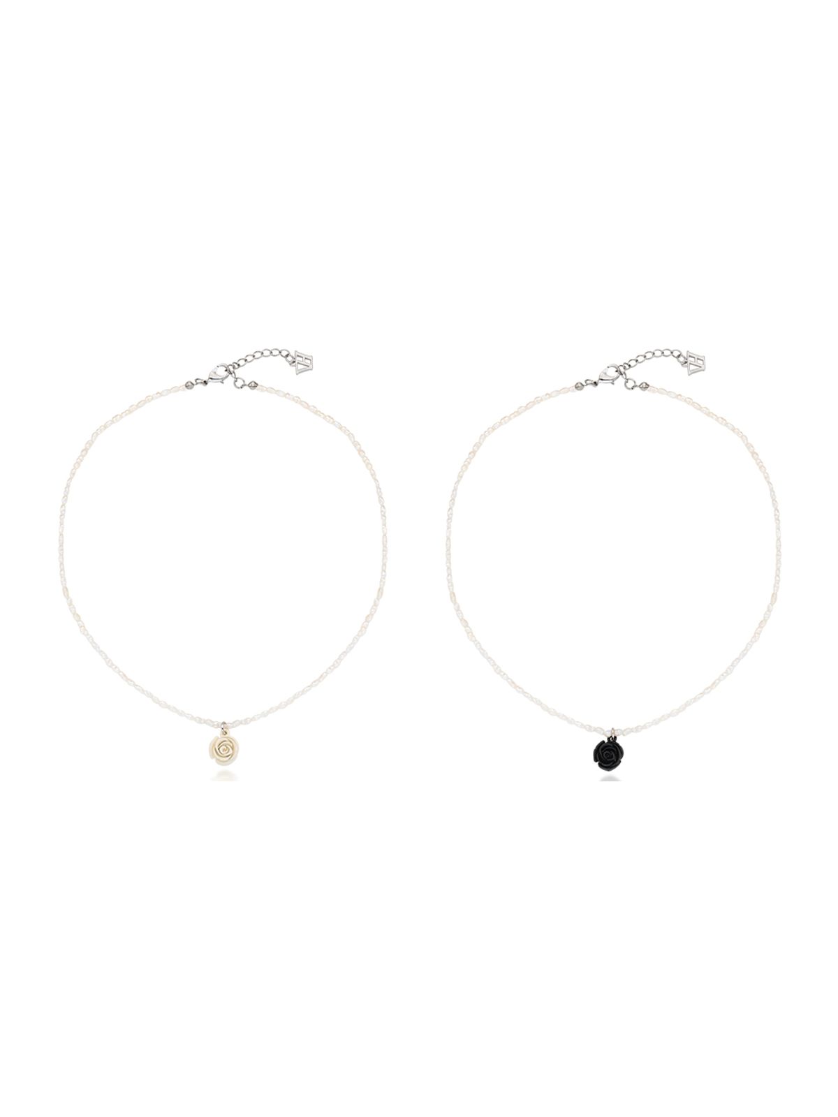 빈티지헐리우드(VINTAGE HOLLYWOOD) Petit Pearl Rose Necklace_VH2435NE009M