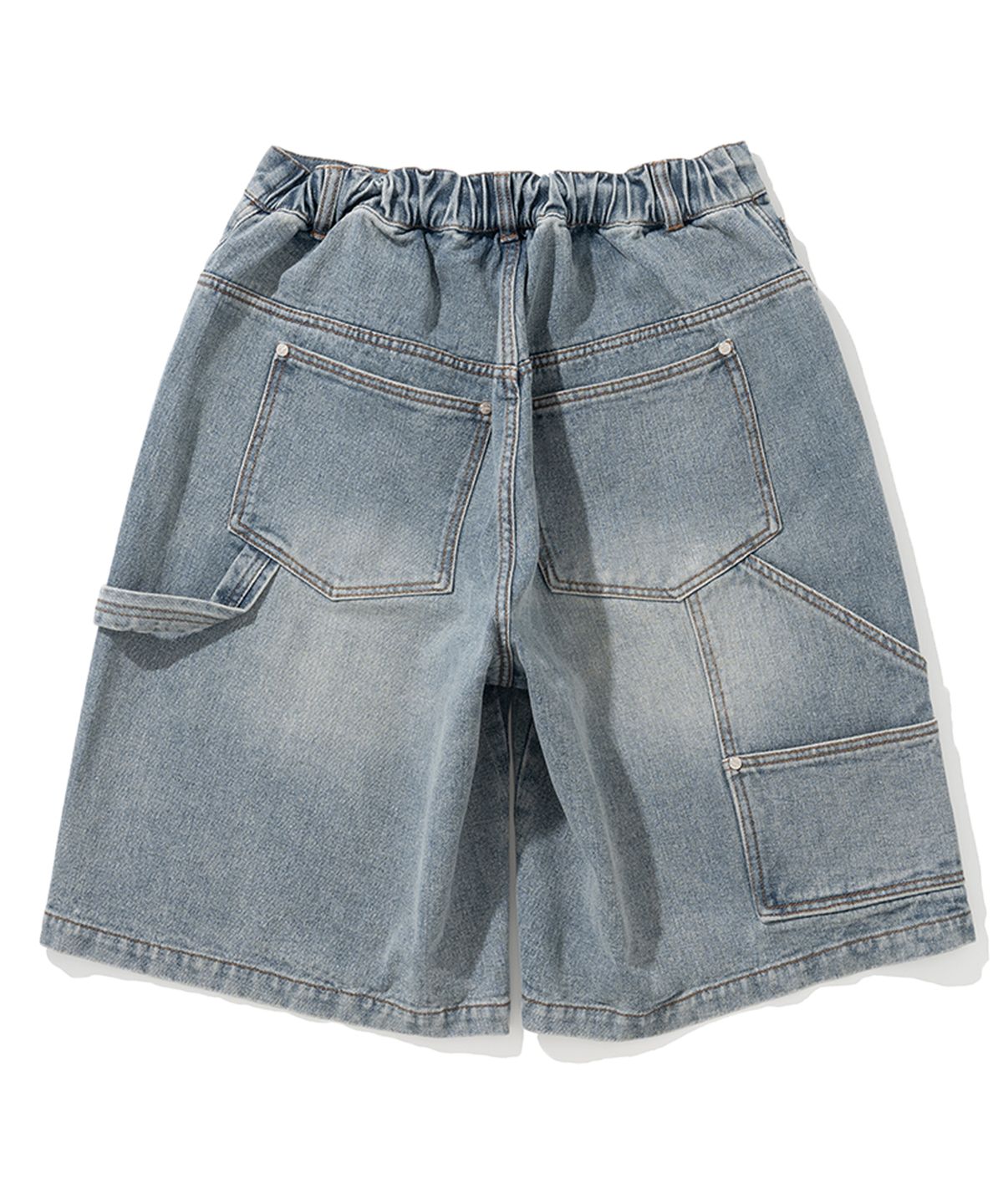 낫포너드(NOT4NERD) N4ND Carpenter Bermuda Denim Shorts - Deep Blue