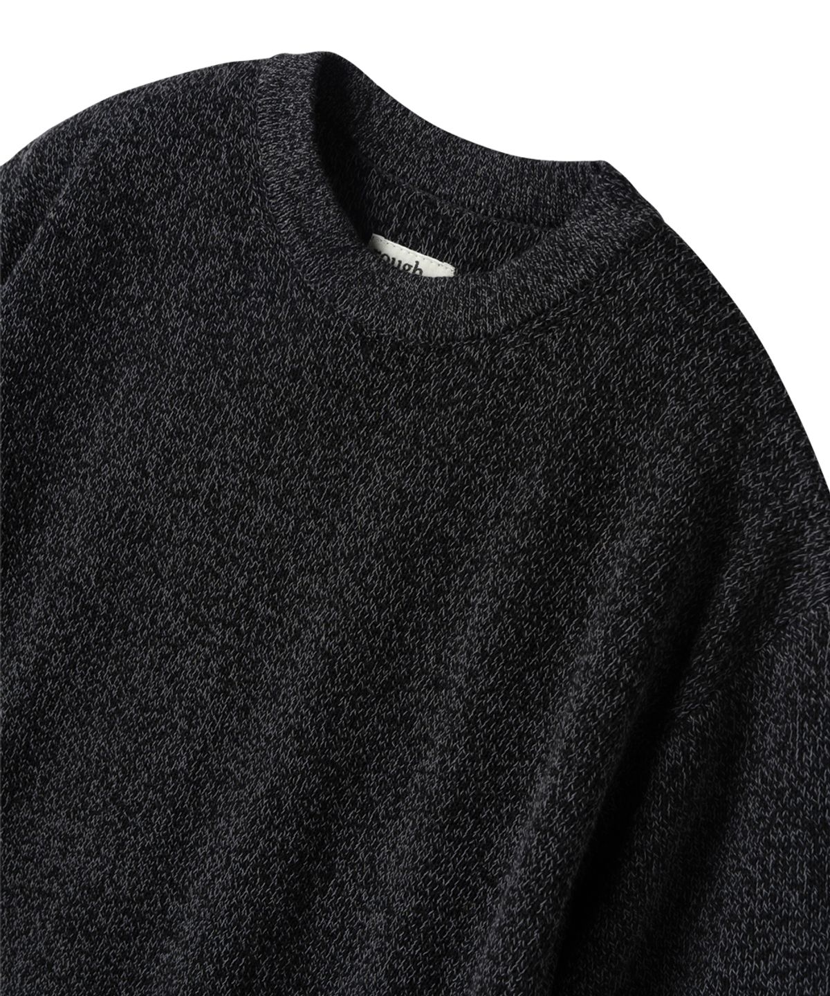 러프사이드(ROUGHSIDE) Webby Half knit Ash Black