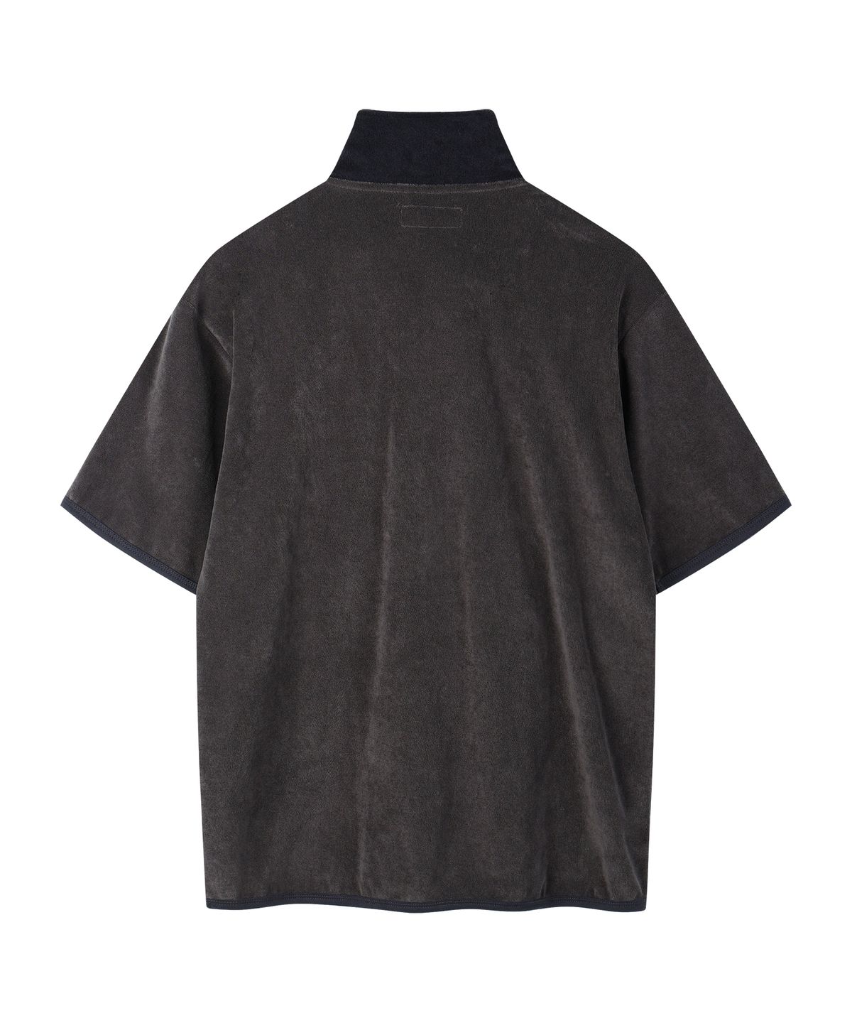 유니드가먼츠(YOUNEEDGARMENTS) 테리 하프 집 폴로 터틀넥 (차콜)