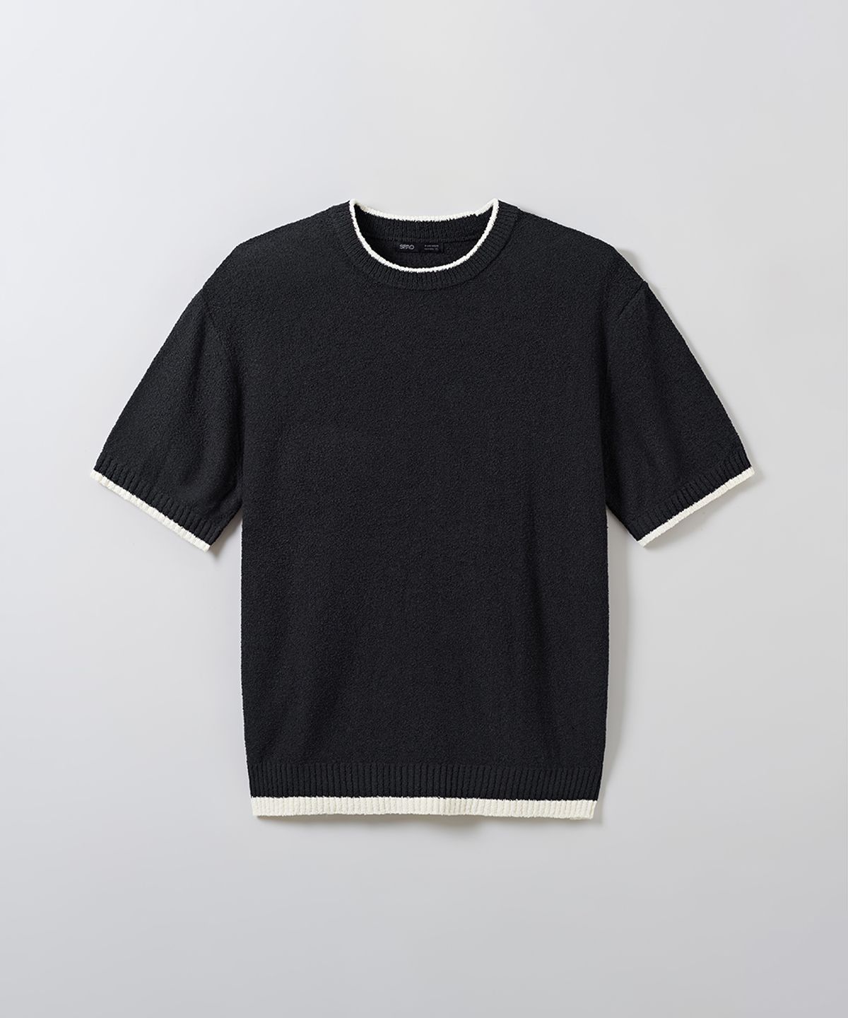 스파오(SPAO) 부클 라운드넥 반팔니트_SPKWE26M09