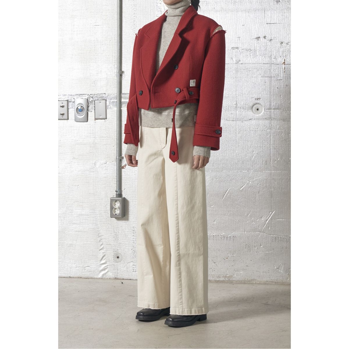 래코드(RECODE) Crop Wool Coat_RQCAW23576REX