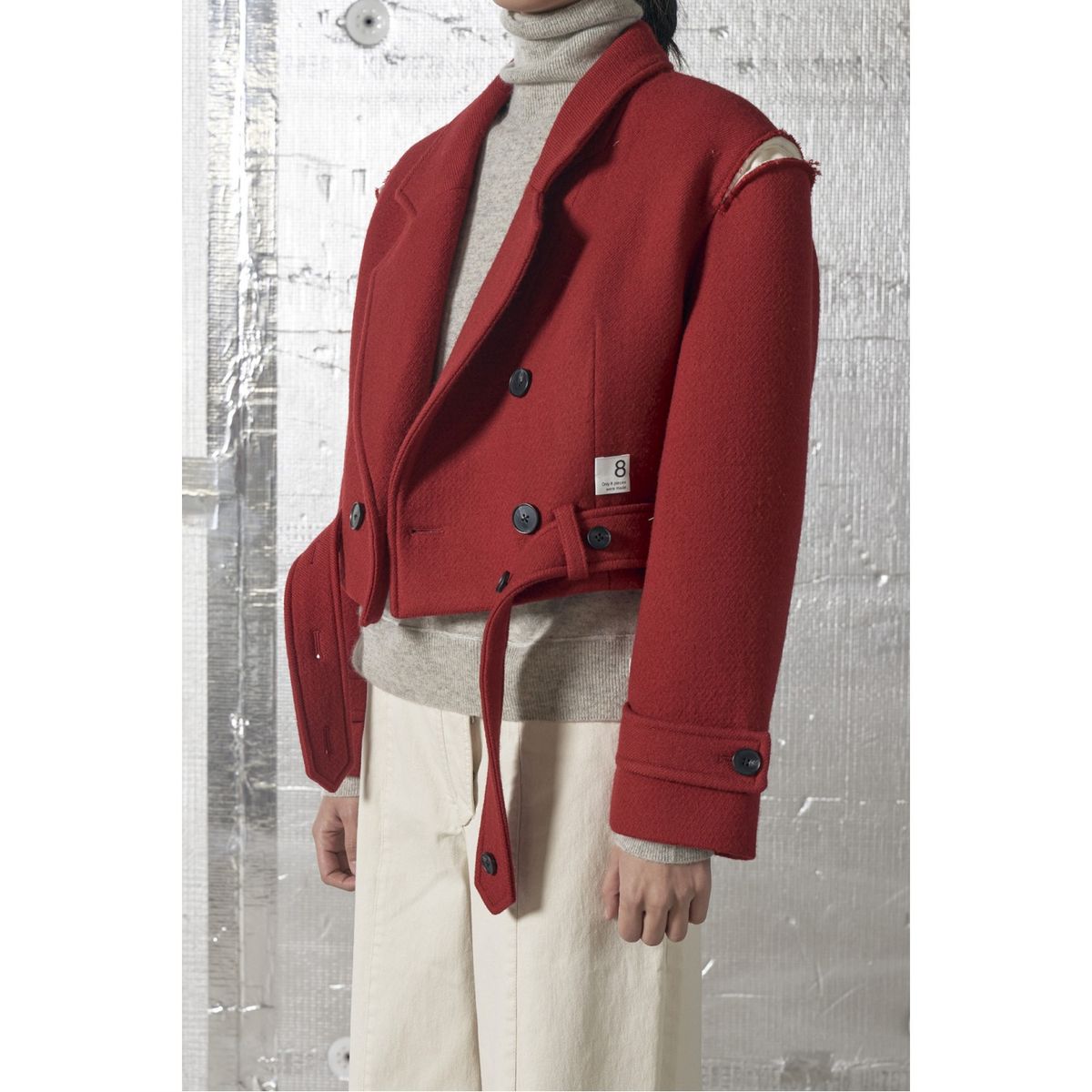 래코드(RECODE) Crop Wool Coat_RQCAW23576REX