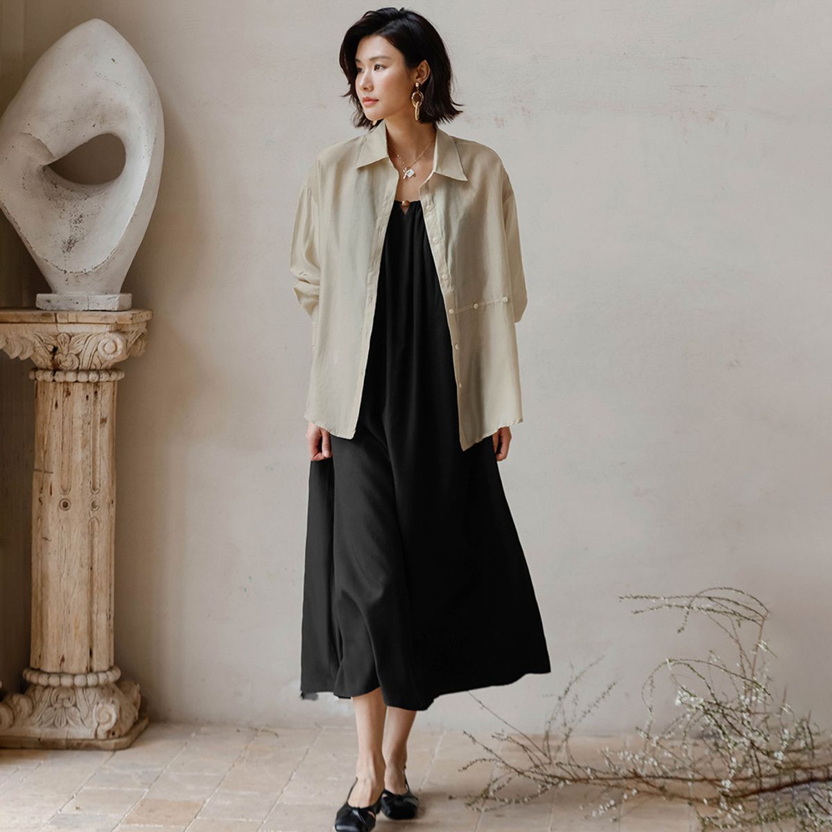 랭썬(LANGSON) LS_Oversize collar shirt