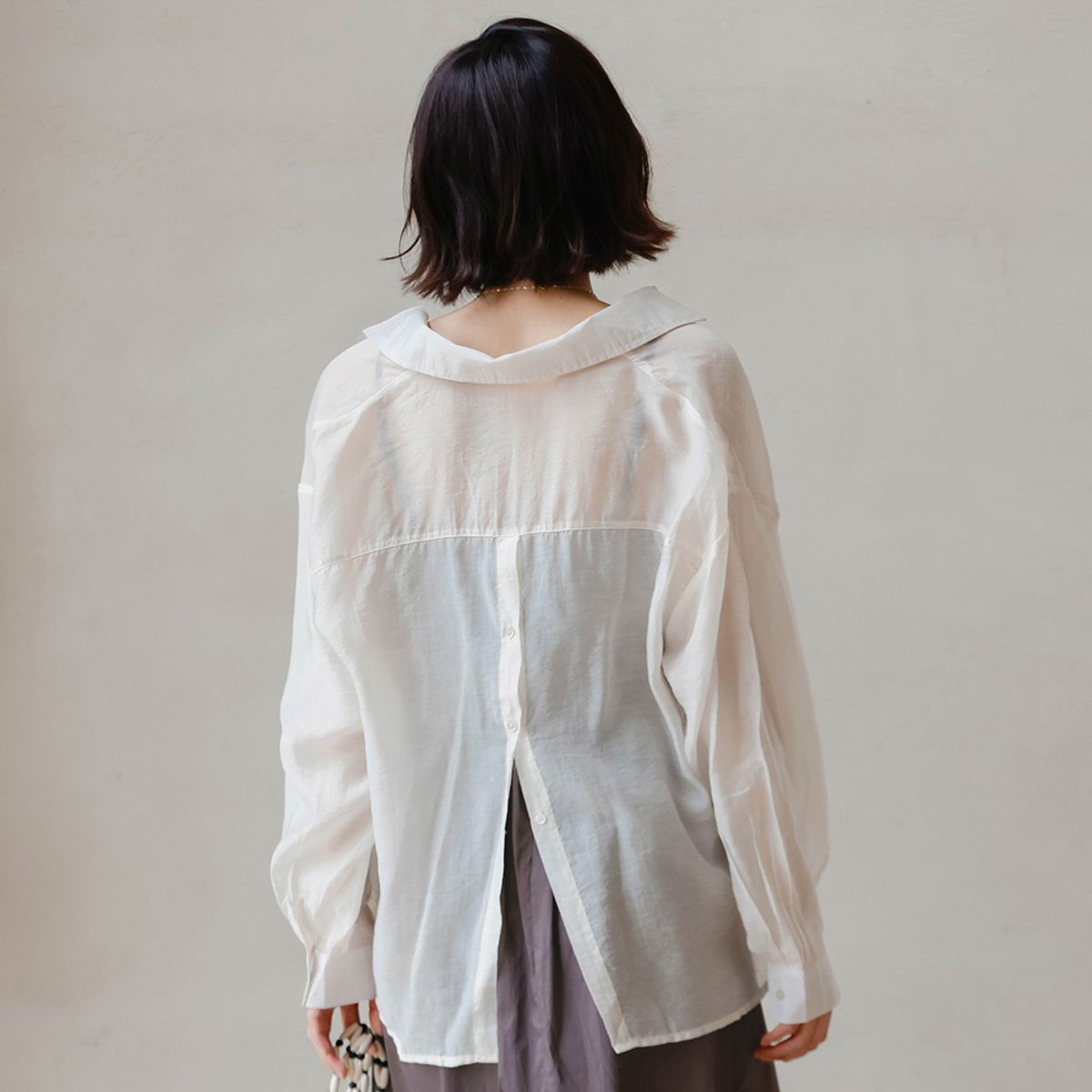 랭썬(LANGSON) LS_Off-white summer shirt