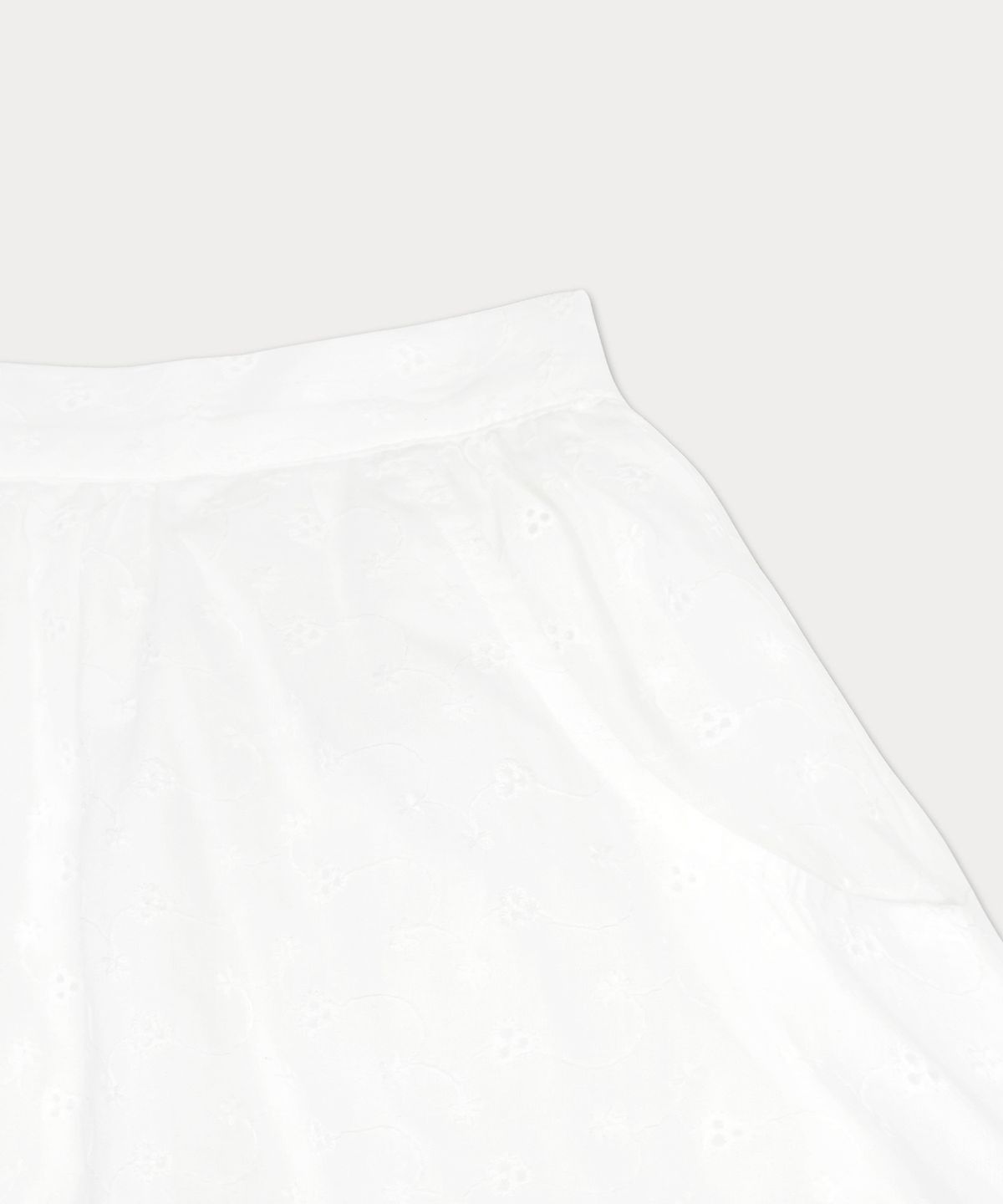 썸웨어버터(SOMEWHEREBUTTER) Floral Ribbon Cancan Skirt - Ivory