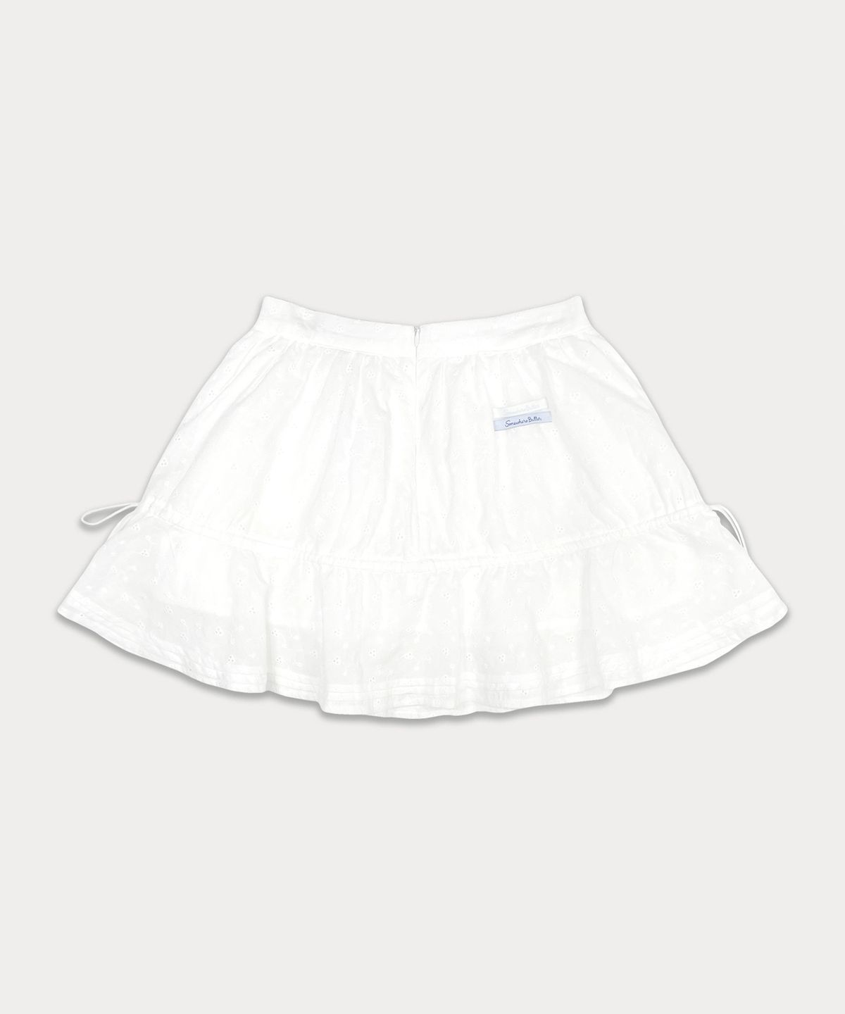 썸웨어버터(SOMEWHEREBUTTER) Floral Ribbon Cancan Skirt - Ivory