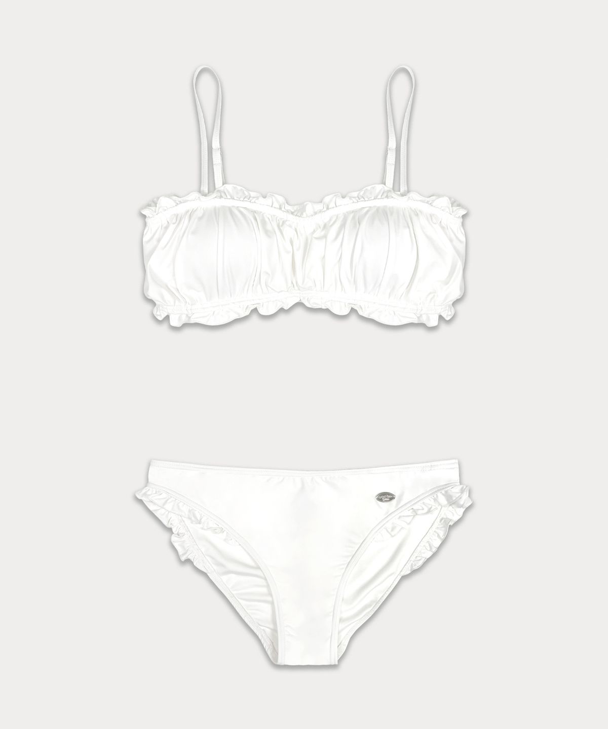 썸웨어버터(SOMEWHEREBUTTER) Frill Pendant Bikini - Ivory