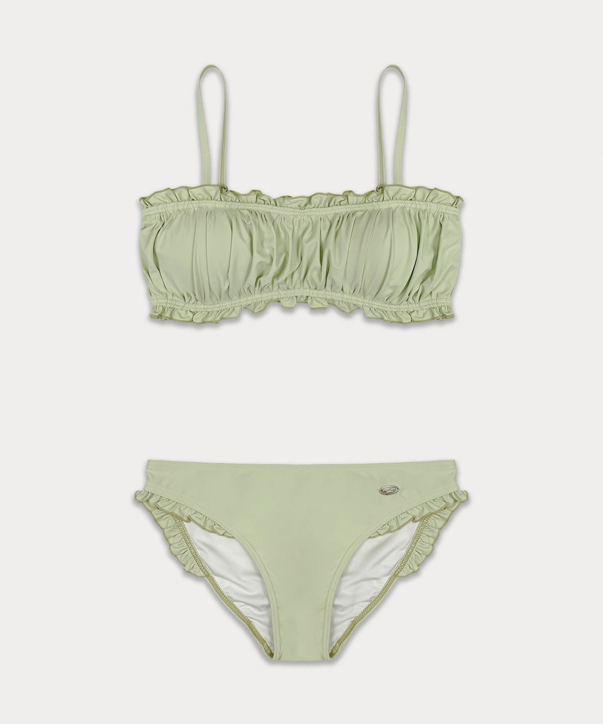 썸웨어버터(SOMEWHEREBUTTER) Frill pendant bikini - Mint