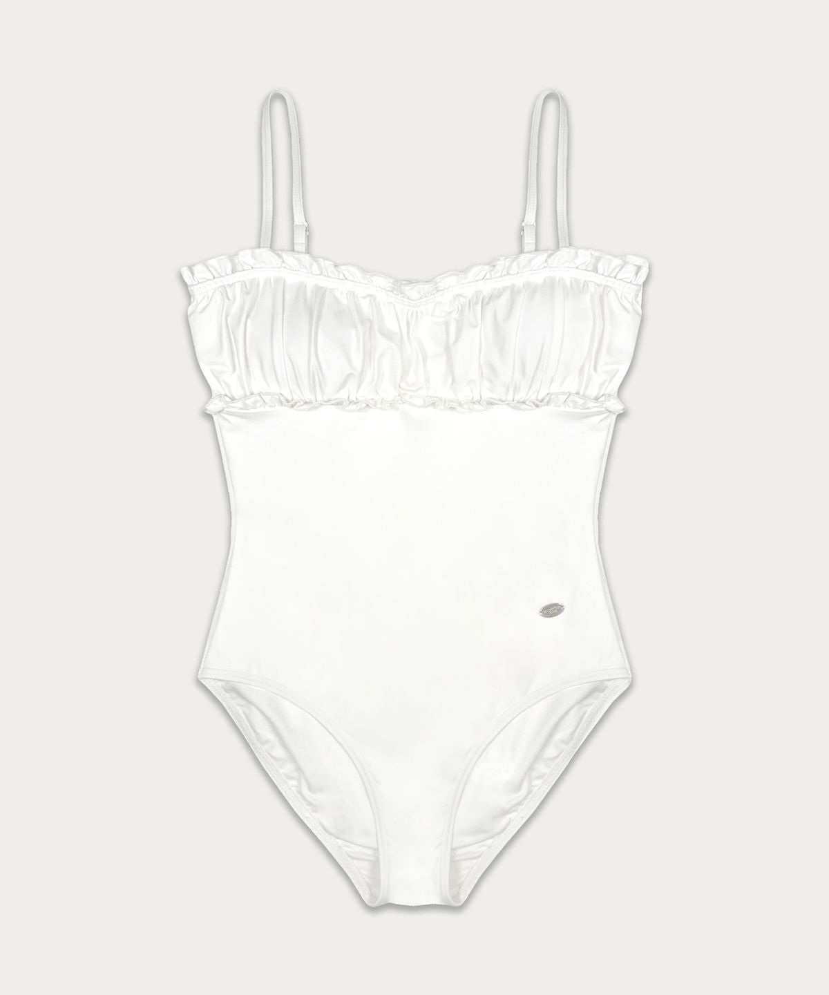 썸웨어버터(SOMEWHEREBUTTER) Frill pendant swimsuit - Ivory