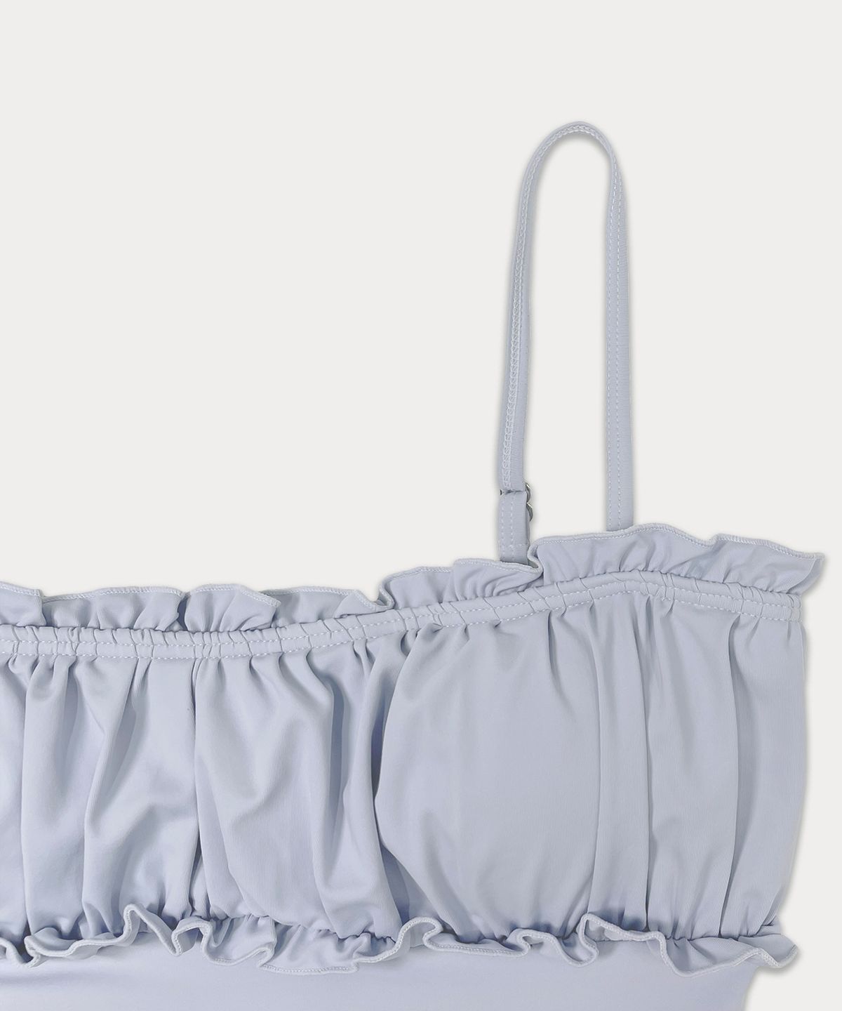 썸웨어버터(SOMEWHEREBUTTER) Frill pendant swimsuit - Light Blue