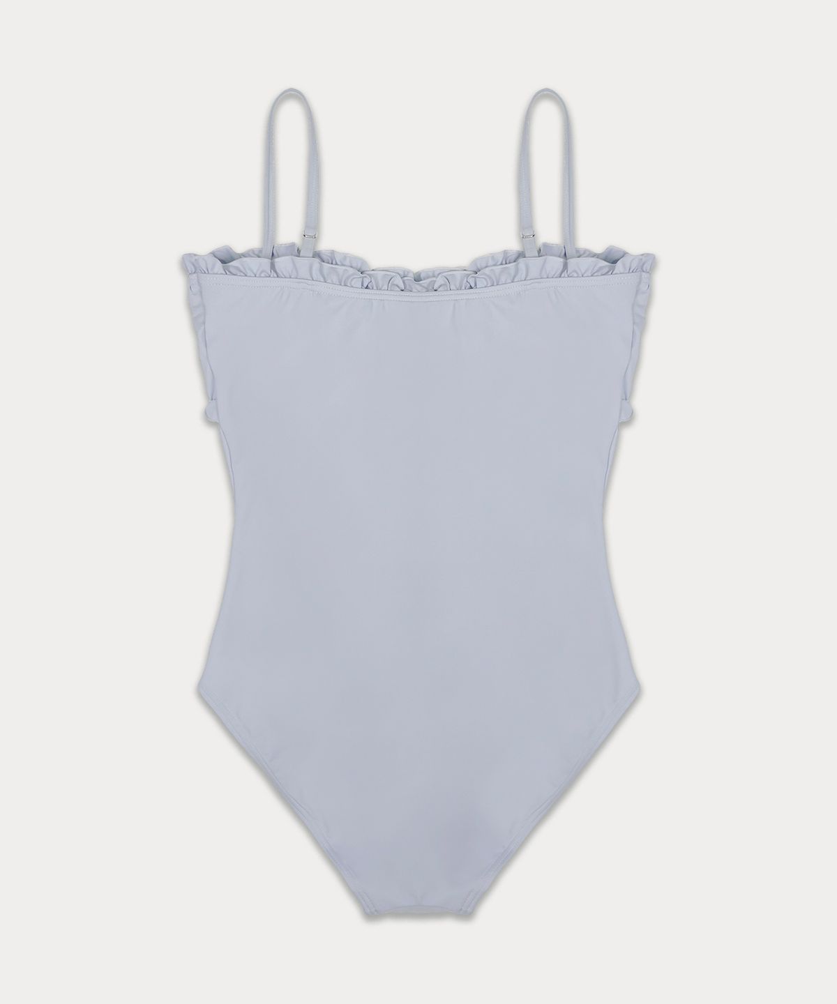 썸웨어버터(SOMEWHEREBUTTER) Frill pendant swimsuit - Light Blue