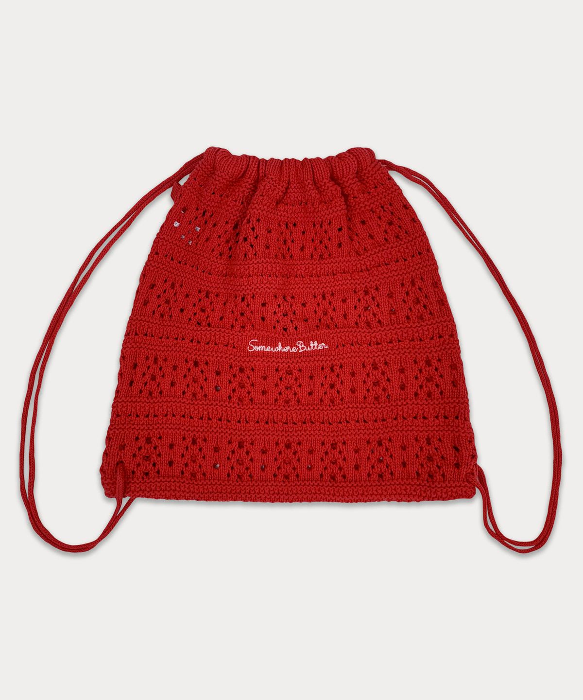 썸웨어버터(SOMEWHEREBUTTER) Yogurt Knit String Bag - 4color