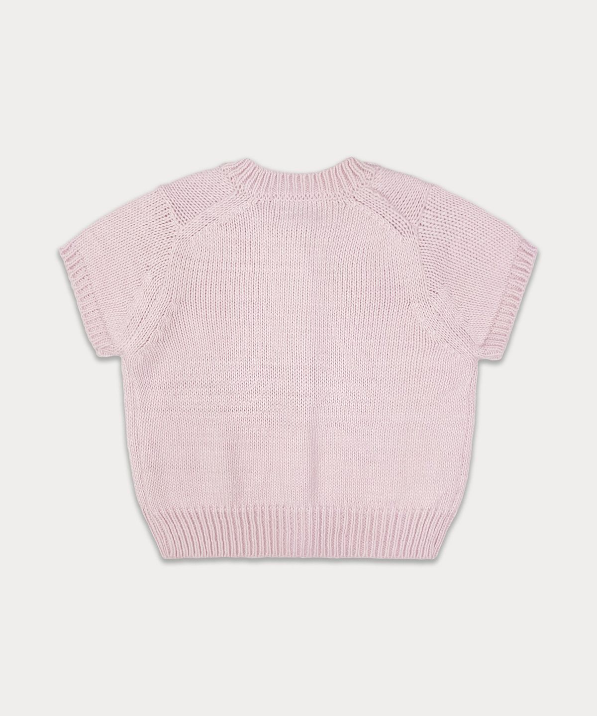 썸웨어버터(SOMEWHEREBUTTER) Letter Half Cardigan - Pink