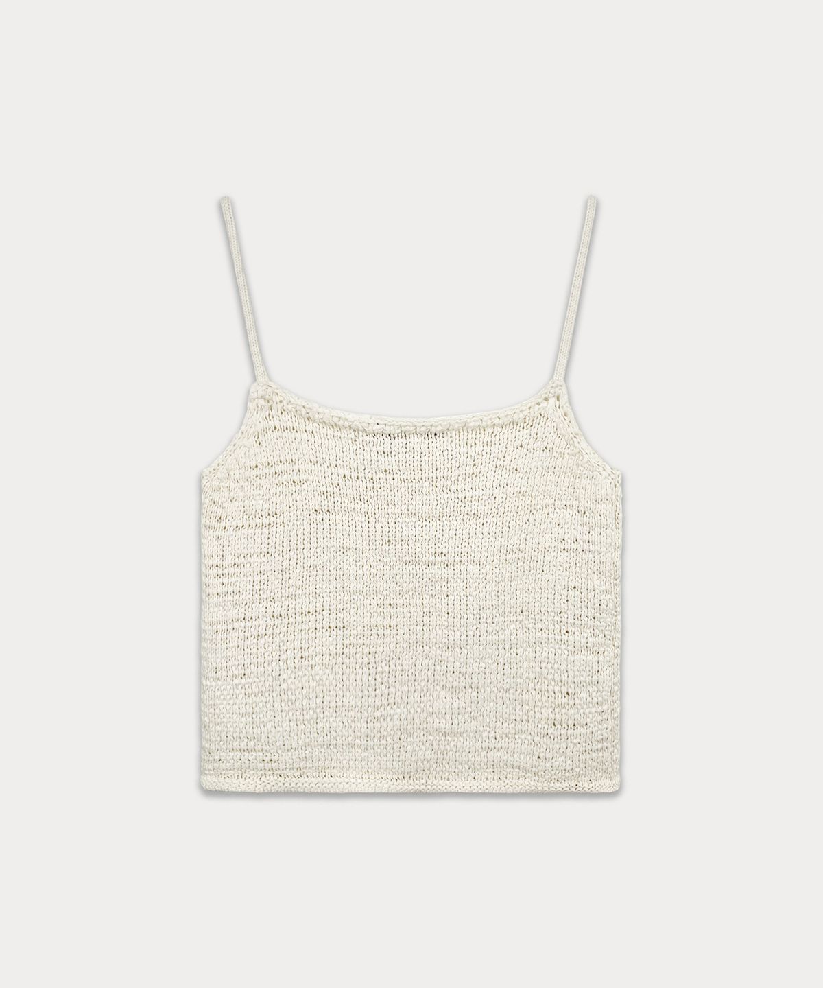 썸웨어버터(SOMEWHEREBUTTER) Leaf Cotton Sleeveless Knit - Ivory