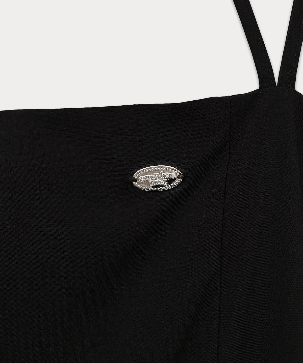 썸웨어버터(SOMEWHEREBUTTER) Halter Neck Long Dress - Black
