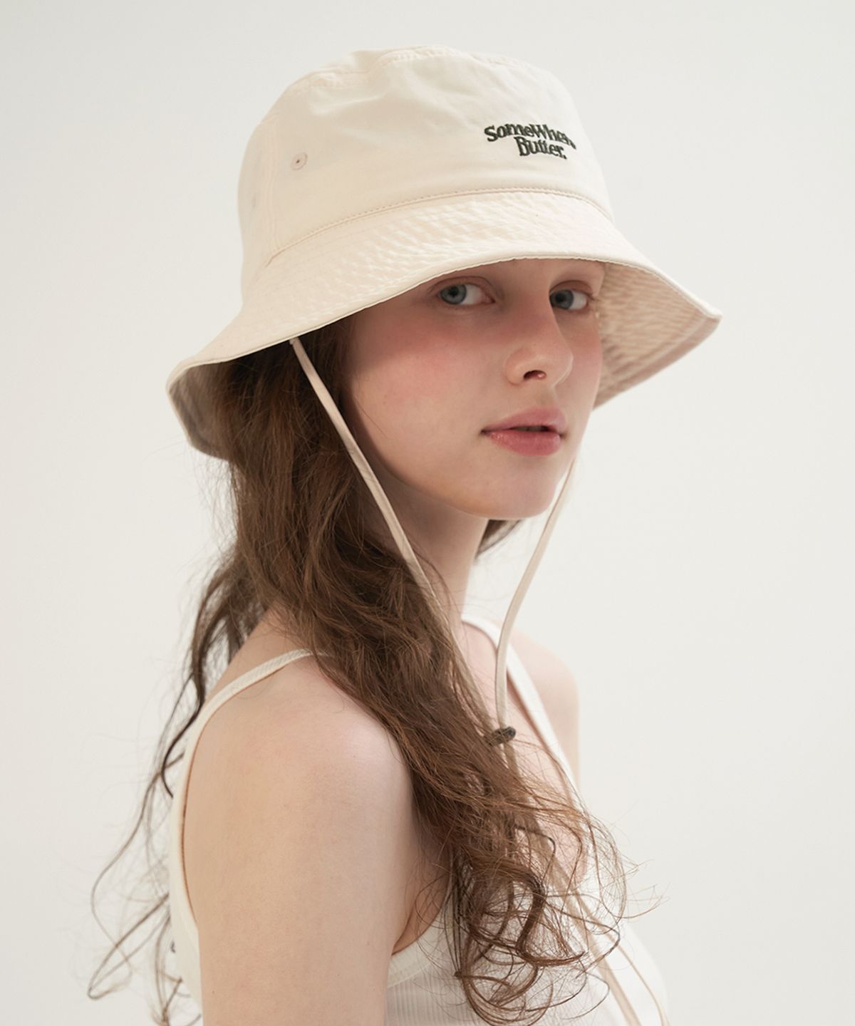썸웨어버터(SOMEWHEREBUTTER) Wave logo safari hat - 4color
