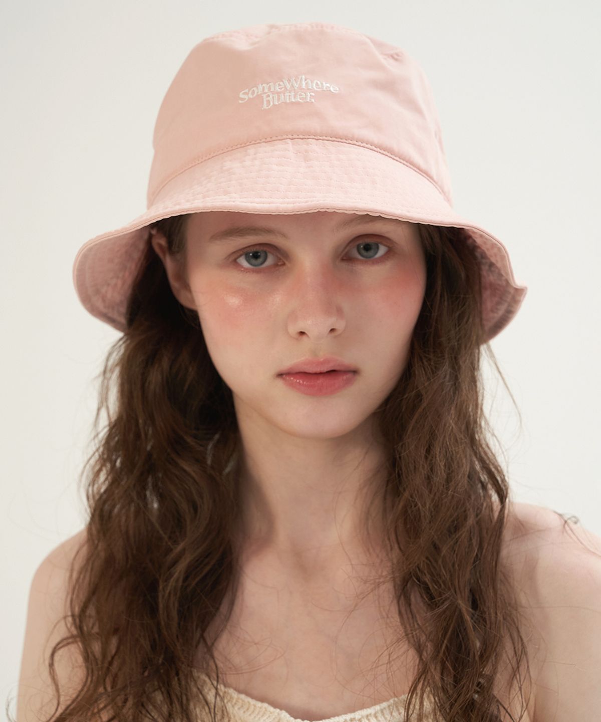 썸웨어버터(SOMEWHEREBUTTER) Wave logo safari hat - 4color