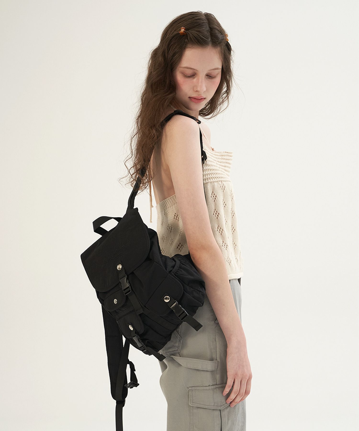 ☆送料・関税込☆SOMEWHERE BUTTER★PP mini backpack★ MUSINSA | SOMEWHEREBUTTER PP mini backpack - silver