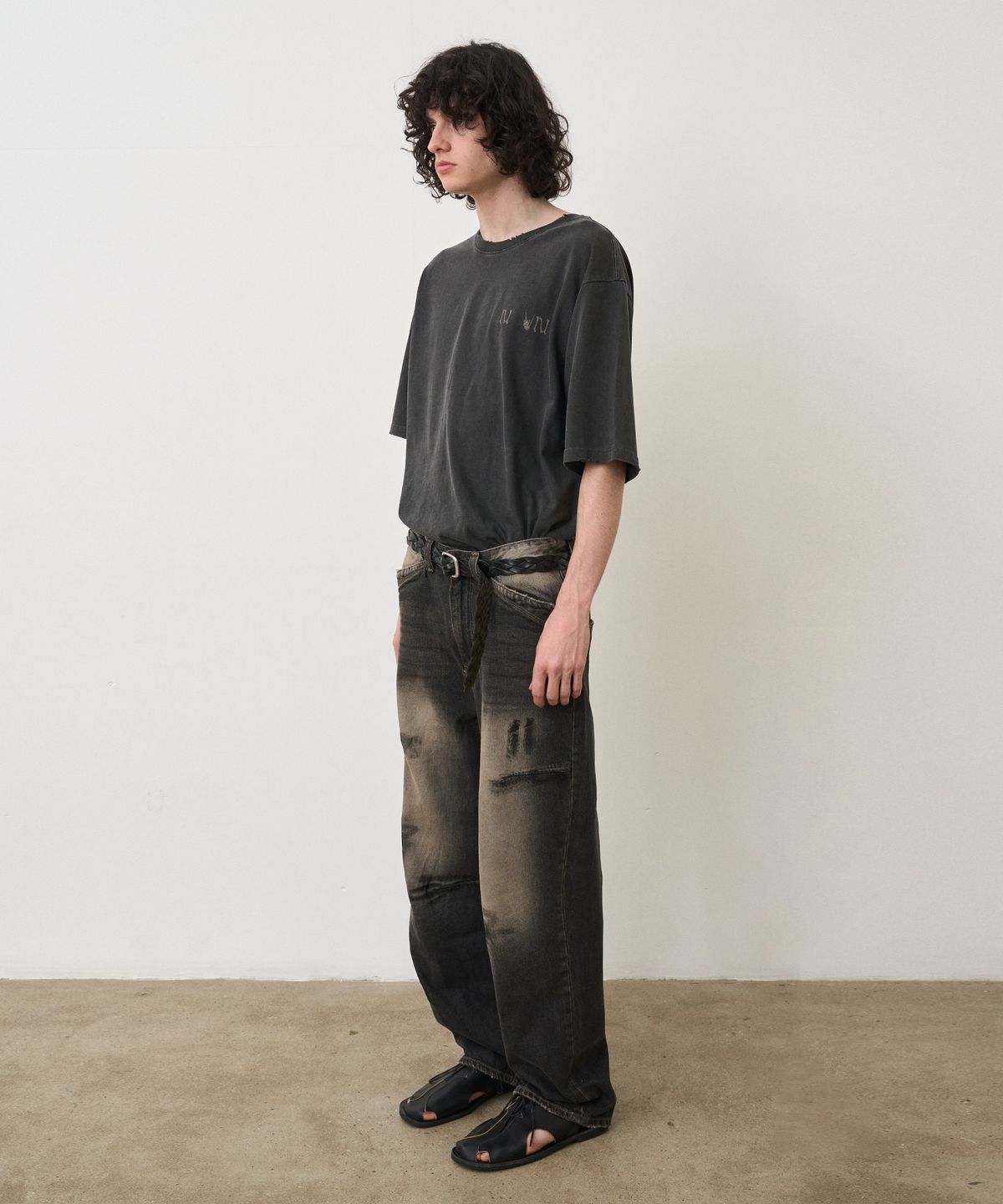 노운(NOUN) vintage washing denim pants (charcoal)