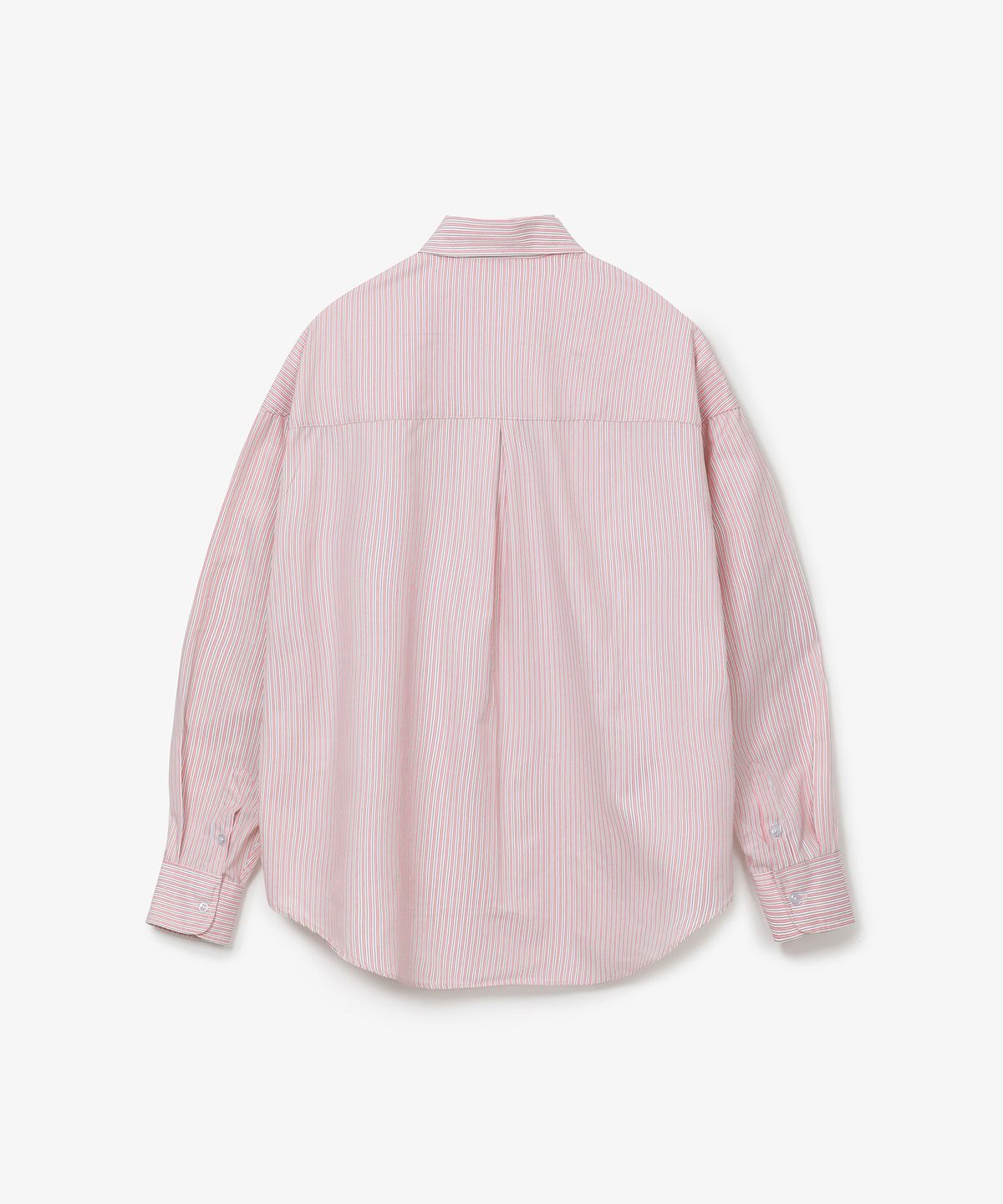 솔트앤초콜릿(SALT AND CHOCOLATE) SAC 로고 오버핏 스트라이프 셔츠 핑크 4W2417002