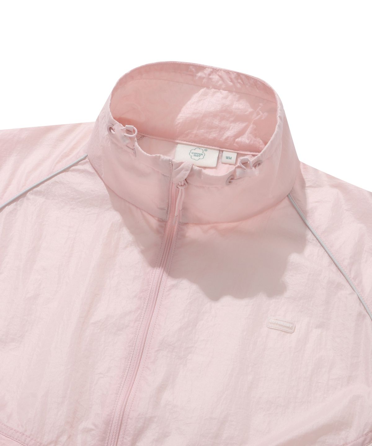 커버낫 우먼(COVERNAT WOMAN) 우먼 실키 나일론 디테처블 점퍼 Light Pink