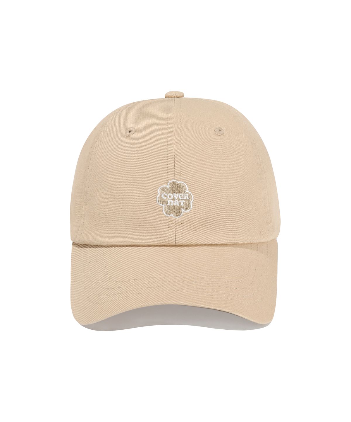 커버낫 우먼(COVERNAT WOMAN) 클로버하트 스몰 로고 볼캡 Beige