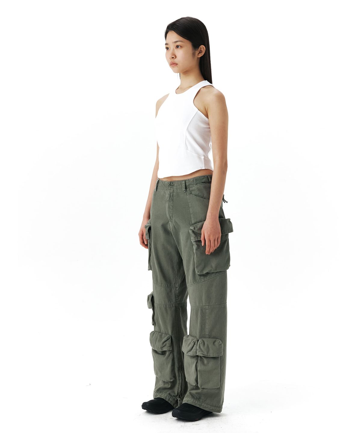 이이(EE) UTILITY CARGO PANTS OLIVE