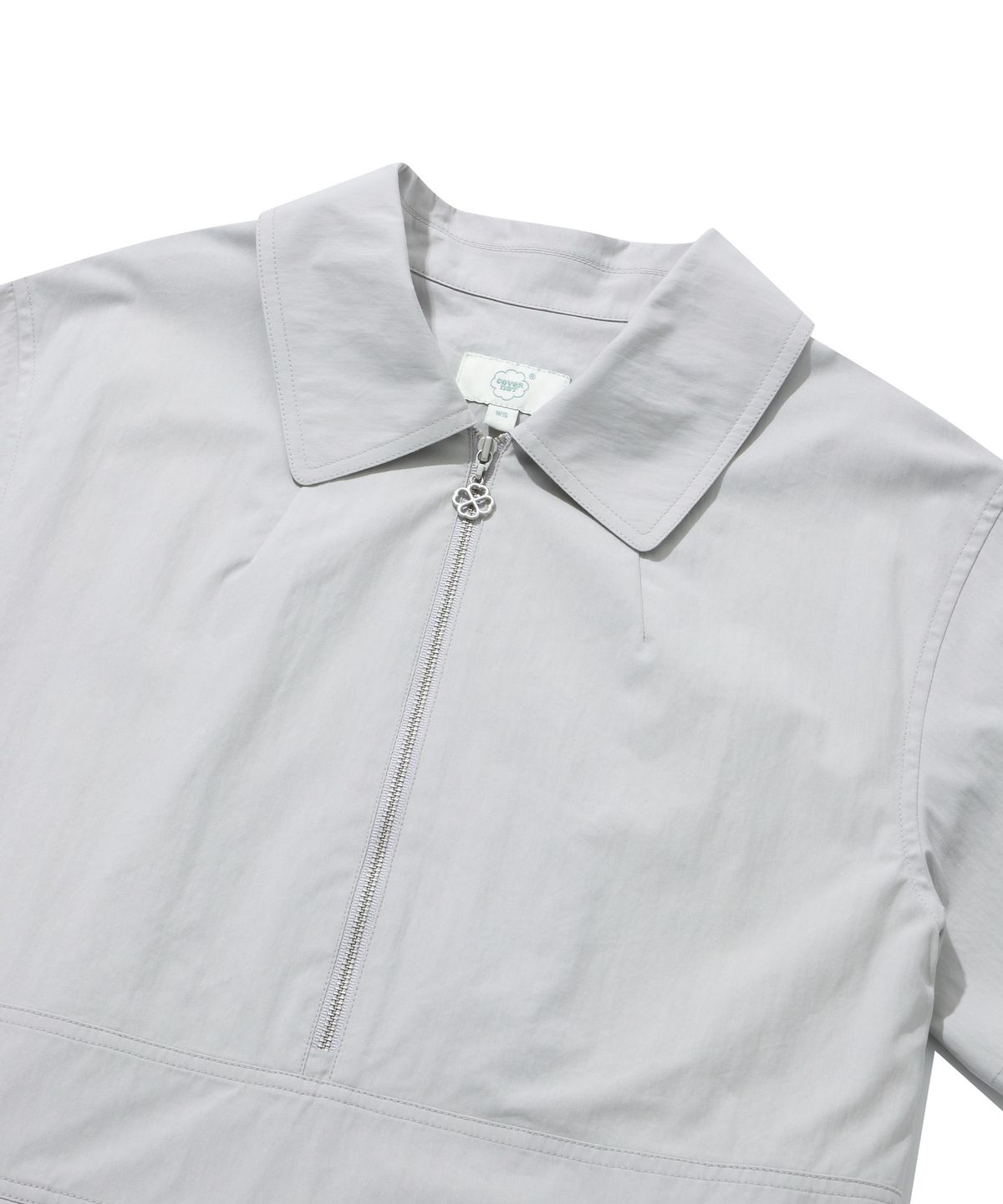 커버낫 우먼(COVERNAT WOMAN) 우먼 카라 지퍼 원피스 Light Gray
