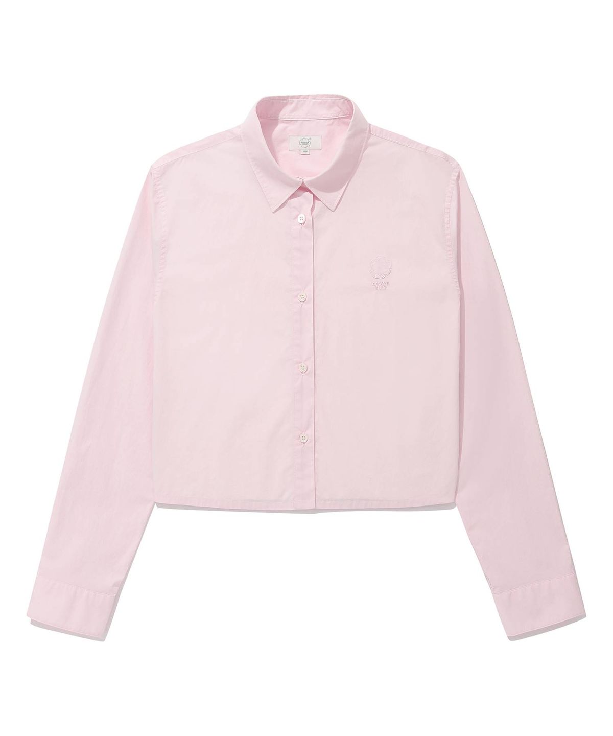 커버낫 우먼(COVERNAT WOMAN) 우먼 포플린 크롭 셔츠 Light Pink
