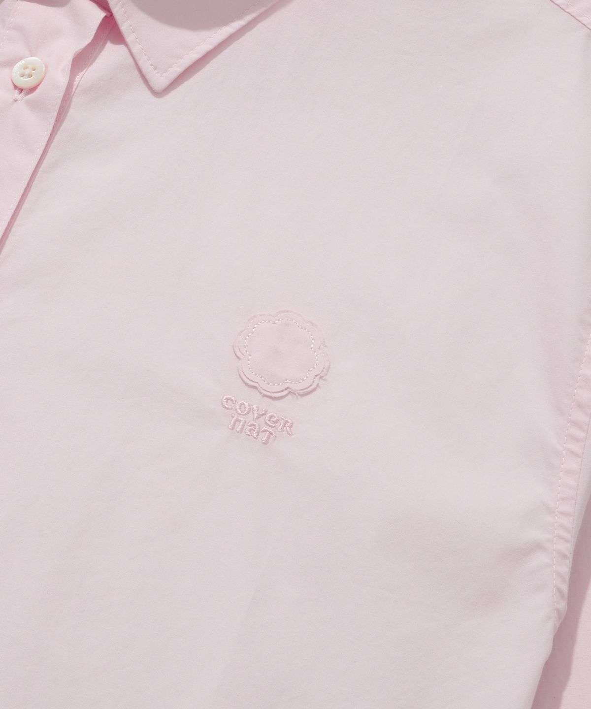 커버낫 우먼(COVERNAT WOMAN) 우먼 포플린 크롭 셔츠 Light Pink