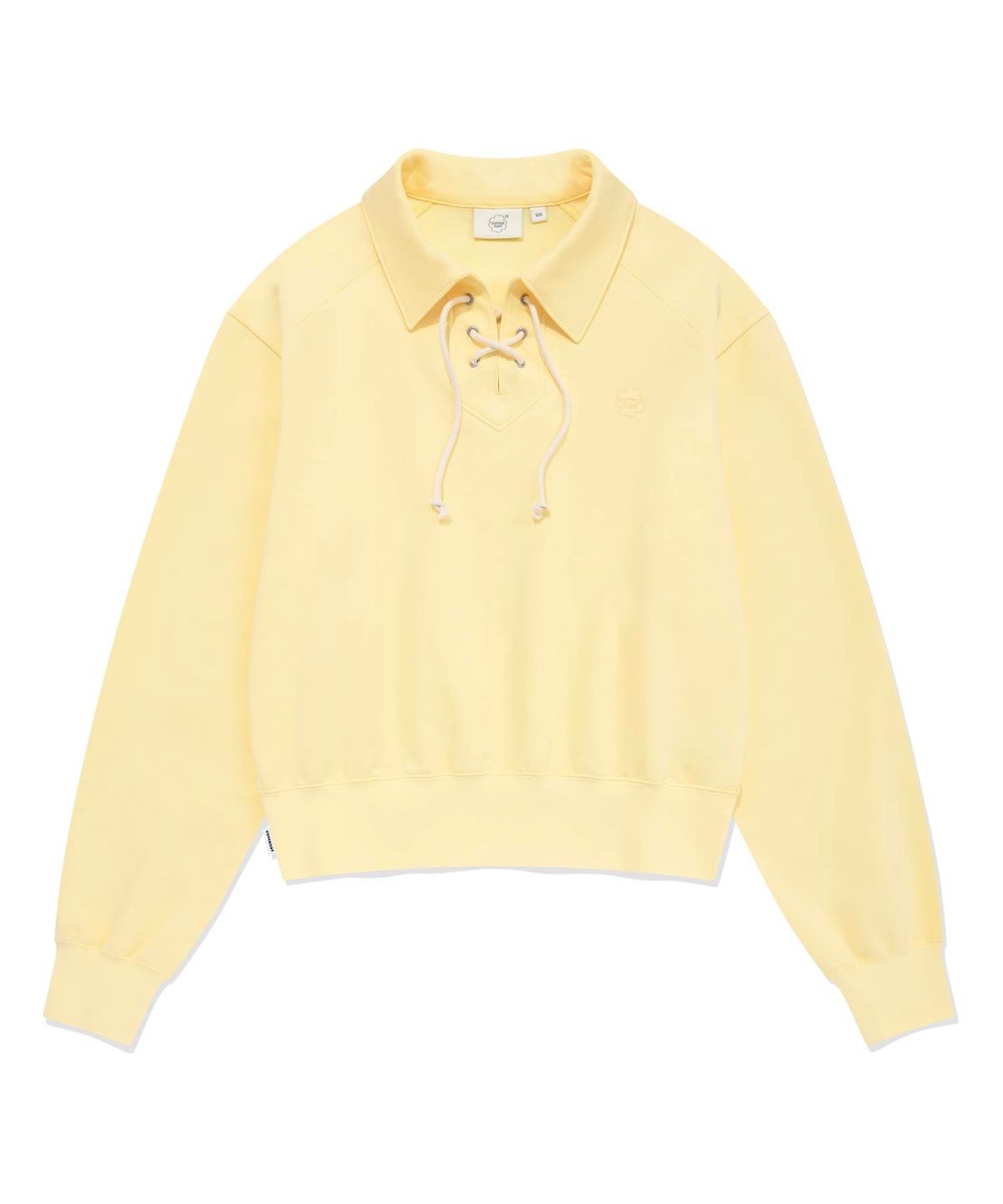 커버낫 우먼(COVERNAT WOMAN) 우먼 카라 레이스업 맨투맨 Light Yellow