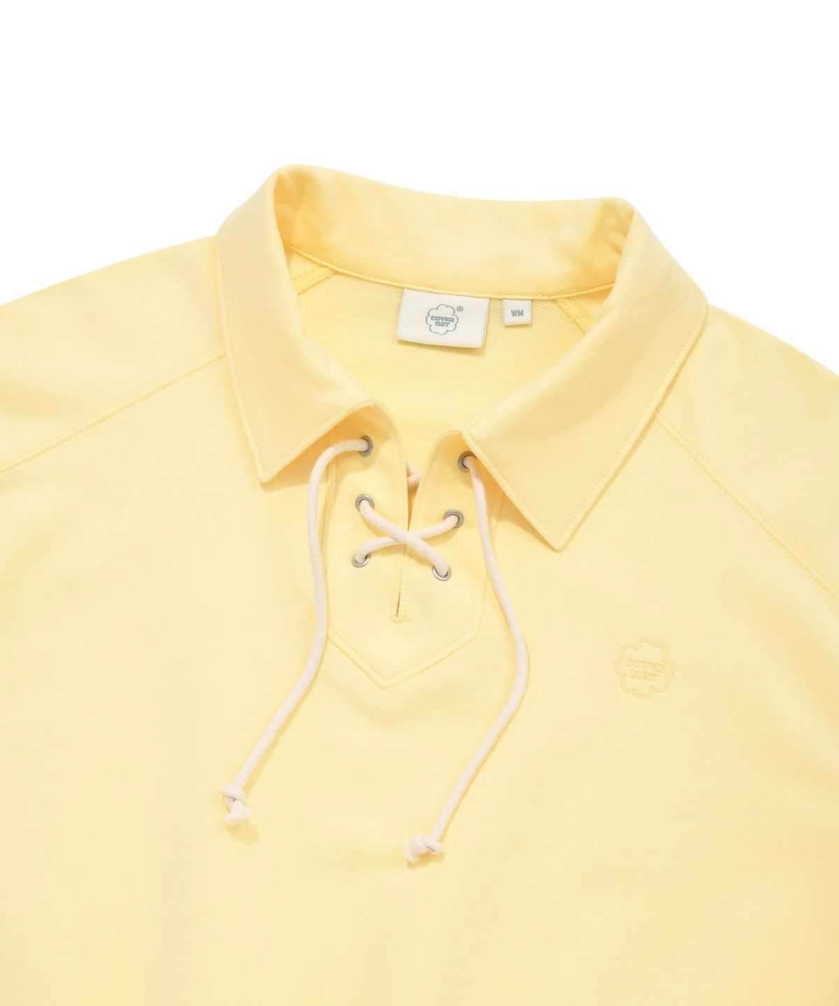 커버낫 우먼(COVERNAT WOMAN) 우먼 카라 레이스업 맨투맨 Light Yellow