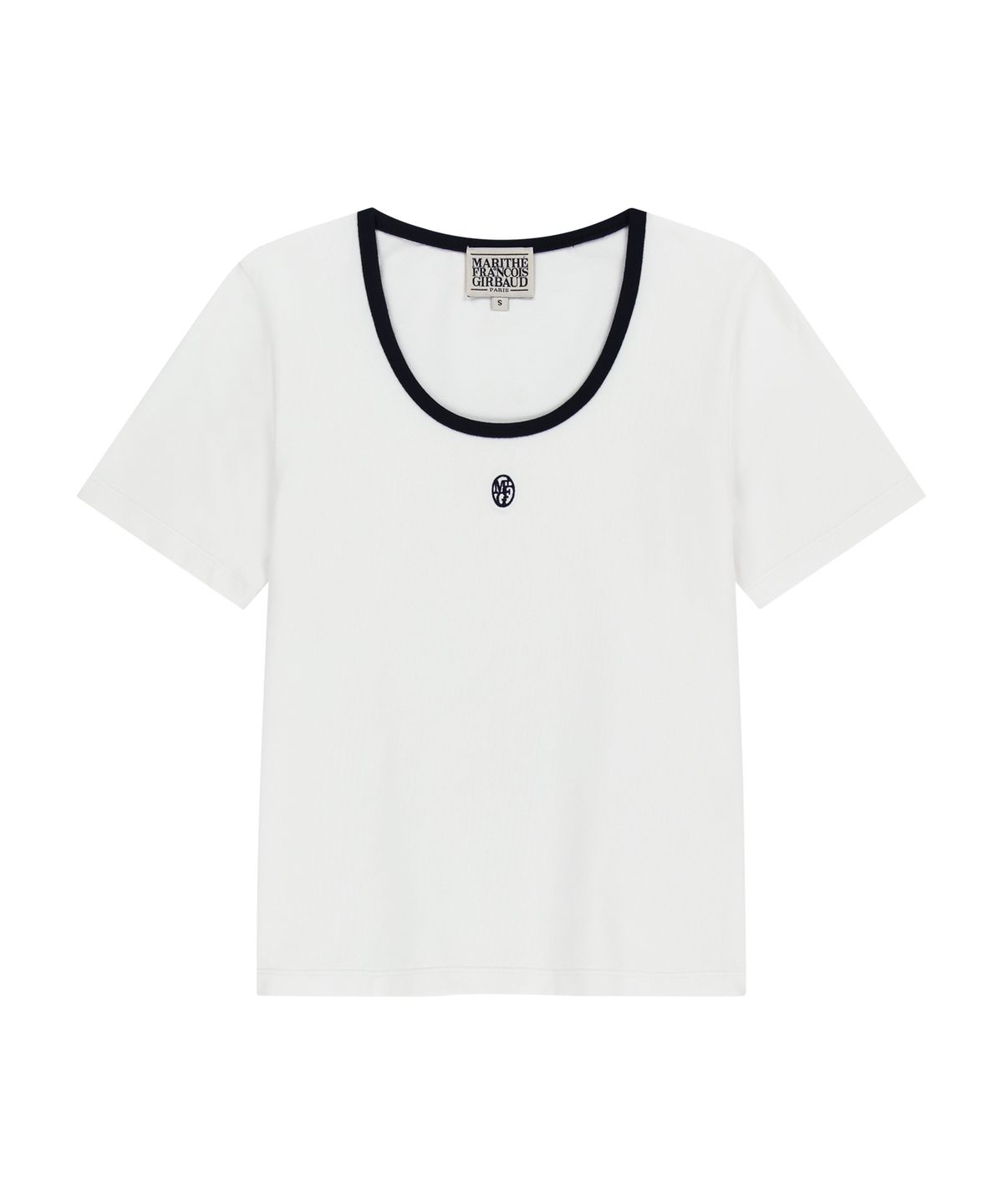 마리떼 프랑소와 저버(MARITHÉ + FRANҪOIS GIRBAUD) W DEEP NECK RINGER TEE white