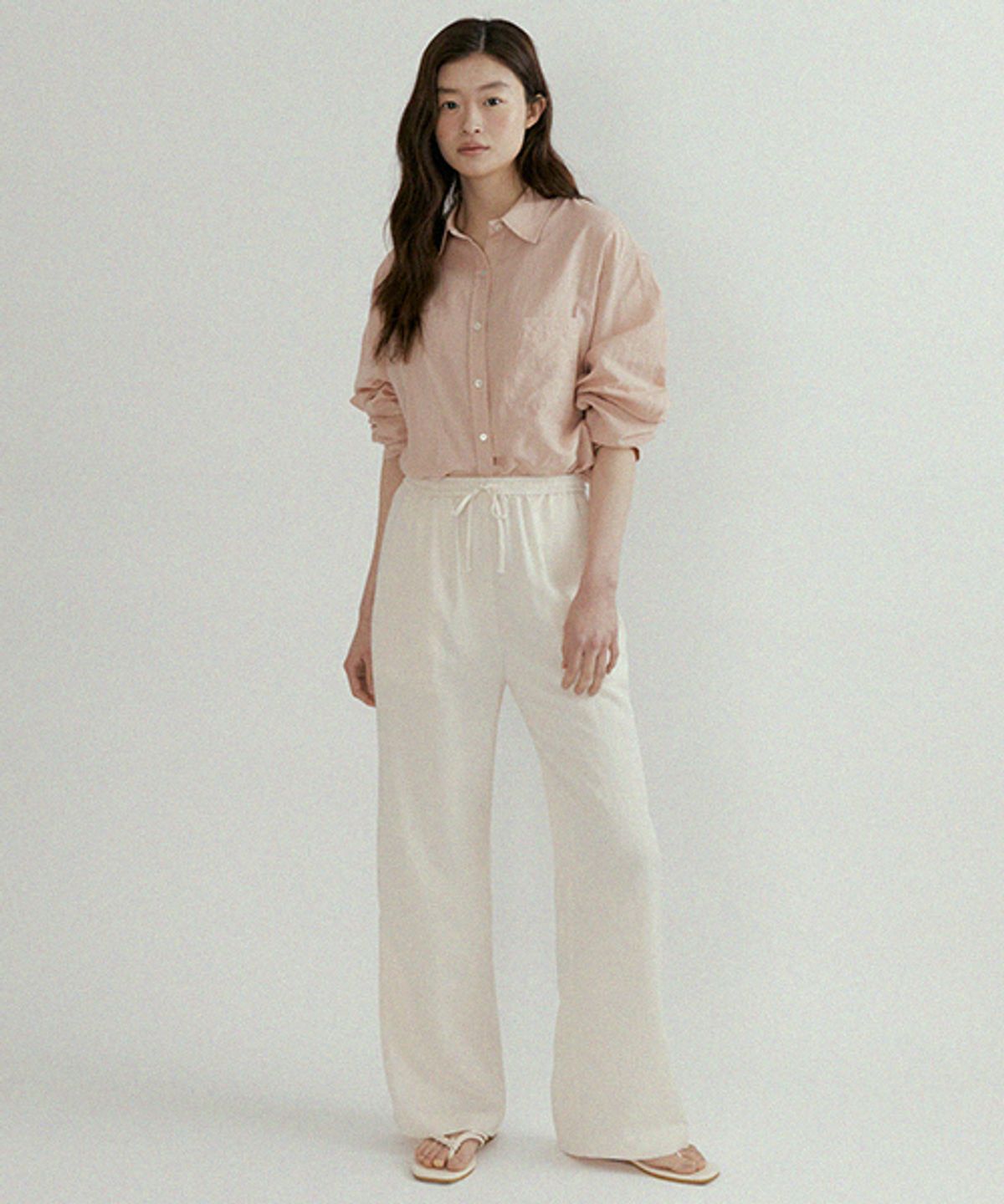 링서울(LINGSEOUL) tencel blended band pants-cream