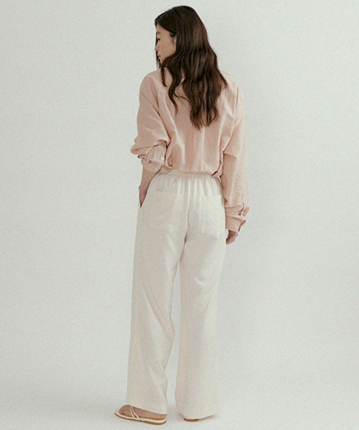 링서울(LINGSEOUL) tencel blended band pants-cream