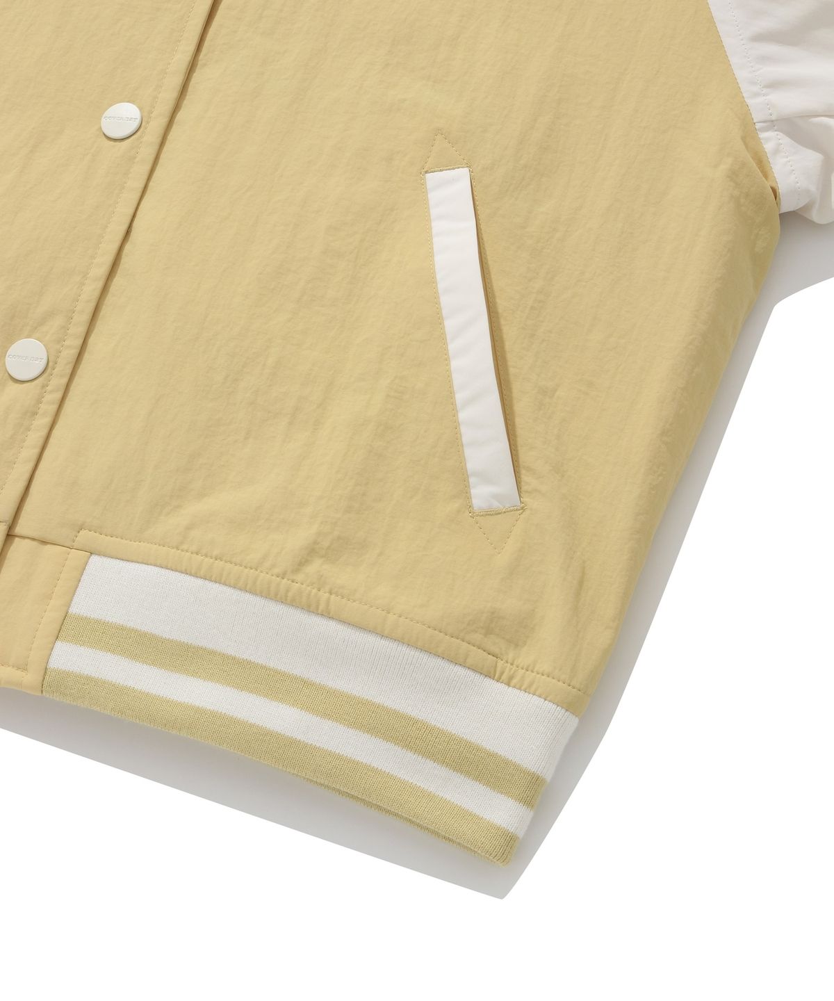 커버낫 우먼(COVERNAT WOMAN) 우먼 바시티 자켓 Light Yellow