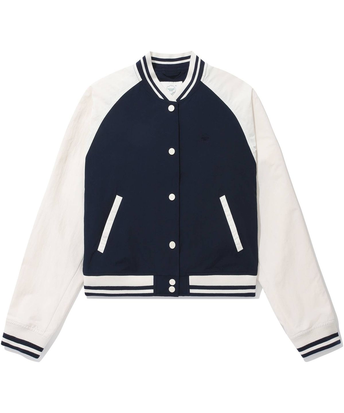 커버낫 우먼(COVERNAT WOMAN) 우먼 바시티 자켓 Navy